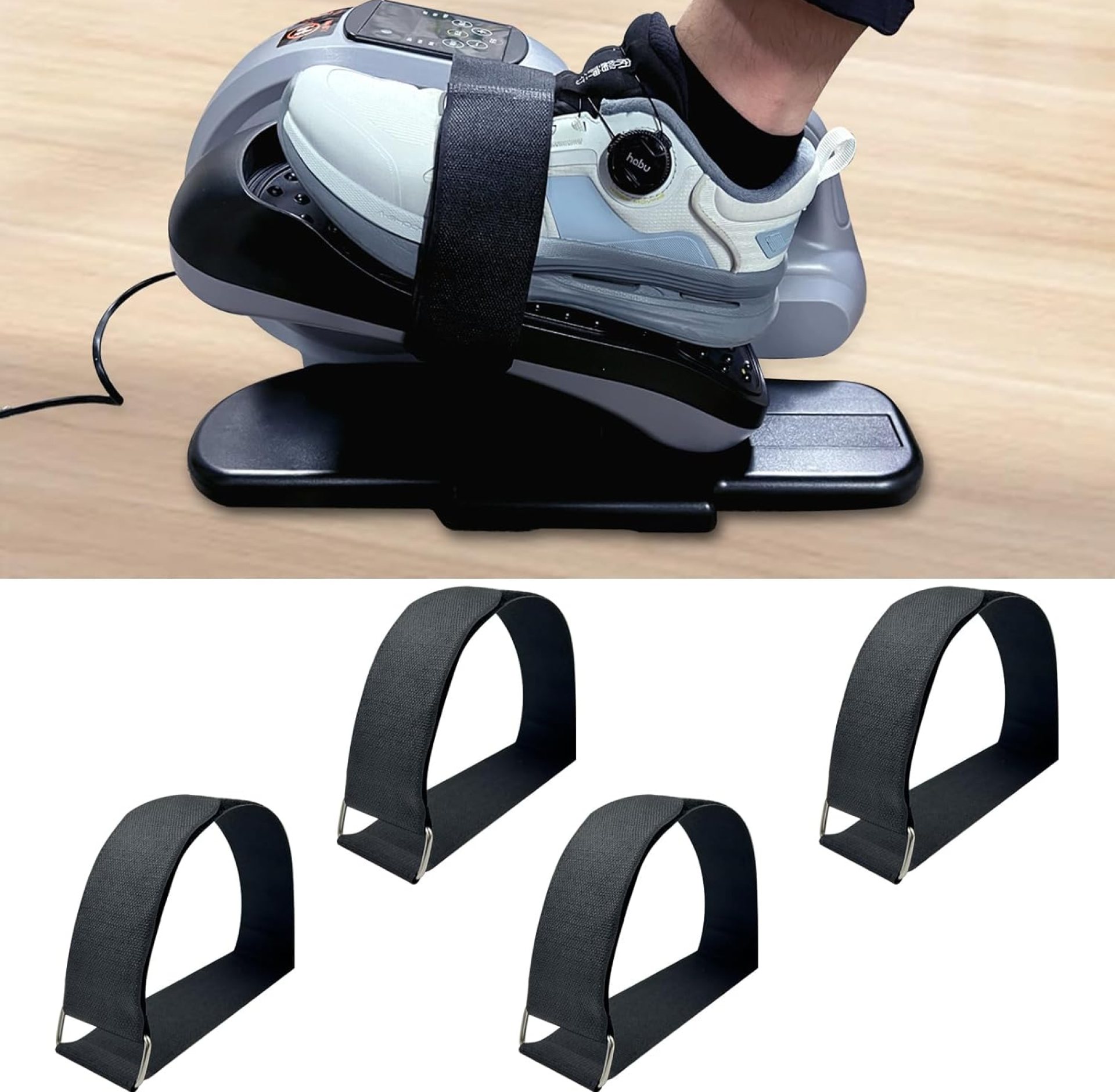 4 Pcs Ellipse Leg Exerciser Machine Pedal Straps, Suitable for Under Desk Elliptical Peddler Foot & Leg Pedal Exercixer for Seniors Fitness Home Sports Accessories 4 Pcs Ellipse Leg Exerciser Machine Pedal Straps, Suitable for Under Desk Elliptical Peddler Foot & Leg Pedal Exercixer for Seniors Fitness Home Sports Accessories