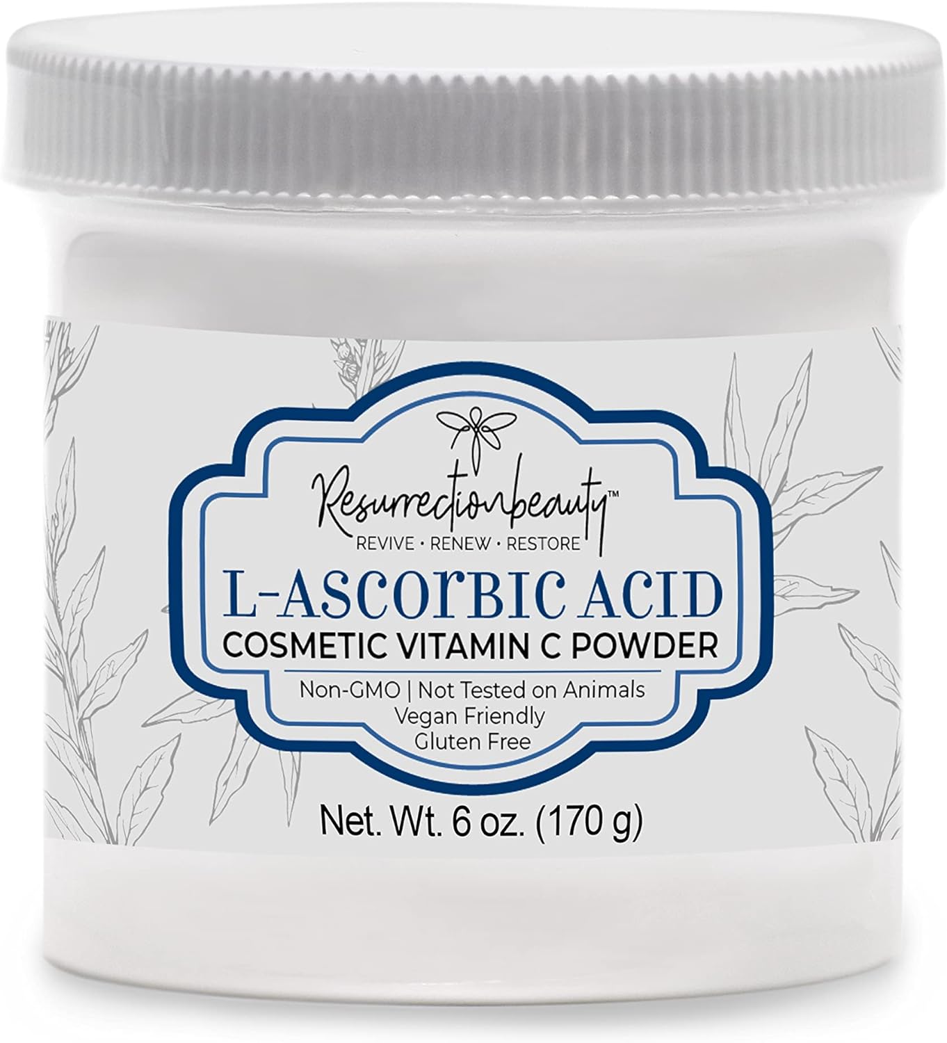 100% Pure L-Ascorbic Acid (Cosmetic Vitamin C Powder for Face) to Make Your Own Premium Beauty Serum, Skincare Mask Treatment, Hyaluronic Serums with Vit C & DIY Facial Skin Care Products 6 OZ 100% Pure L-Ascorbic Acid (Cosmetic Vitamin C Powder for Face) to Make Your Own Premium Beauty Serum, Skincare Mask Treatment, Hyaluronic Serums with Vit C & DIY Facial Skin Care Products 6 OZ