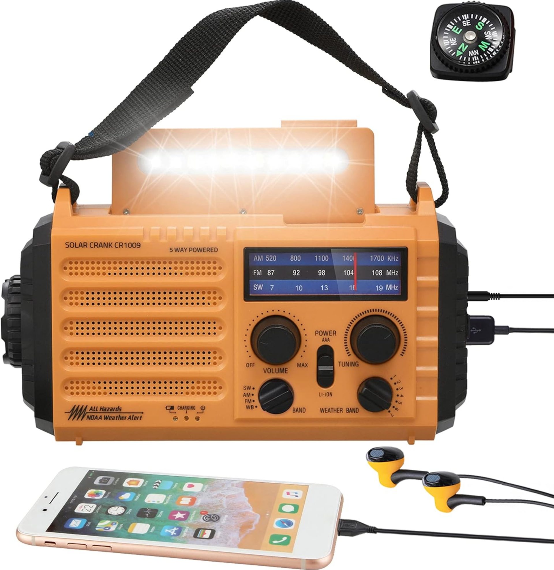 5000 Weather Radio,Solar Hand Crank 5-Way Power Emergency Radio,AM/FM/Shortwave/NOAA Alert Survival Portable Radio,Power Bank USB Charger,Camping Flashlight,Reading Lamp,Headphone Jack,SOS,Compass 5000 Weather Radio,Solar Hand Crank 5-Way Power Emergency Radio,AM/FM/Shortwave/NOAA Alert Survival Portable Radio,Power Bank USB Charger,Camping Flashlight,Reading Lamp,Headphone Jack,SOS,Compass