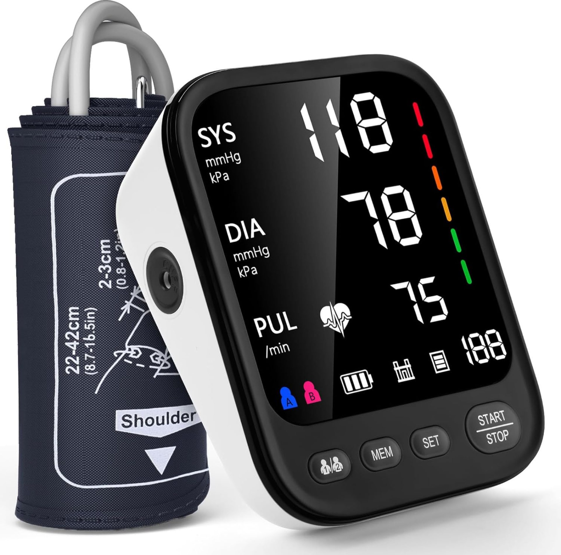 Blood Pressure Machine, Automatic Upper Arm Blood Pressure Monitor with 2×199 readout, 4.5 inch Backlit Large Screen Adjustable Large Cuff 9 to 17 inches – arrhythmia and Home Hypertension Detector Blood Pressure Machine, Automatic Upper Arm Blood Pressure Monitor with 2×199 readout, 4.5 inch Backlit Large Screen Adjustable Large Cuff 9 to 17 inches – arrhythmia and Home Hypertension Detector