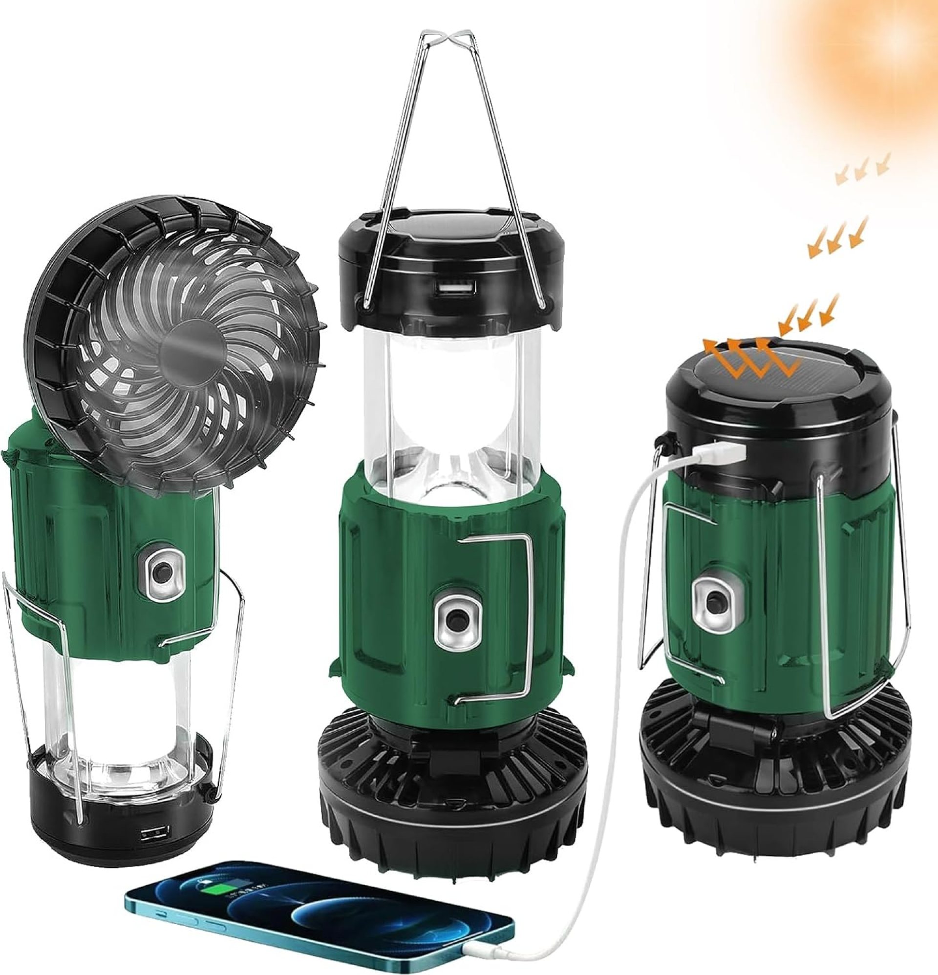 2024 Solar Camping Lantern with Fan,Rechargeable Camping Fans Charging for Phone, Battery Operated Light for Hurricane Power Outage Tent Emergency Camping Gear Must Haves, Christmas gifts for Mens Dad 2024 Solar Camping Lantern with Fan,Rechargeable Camping Fans Charging for Phone, Battery Operated Light for Hurricane Power Outage Tent Emergency Camping Gear Must Haves, Christmas gifts for Mens Dad