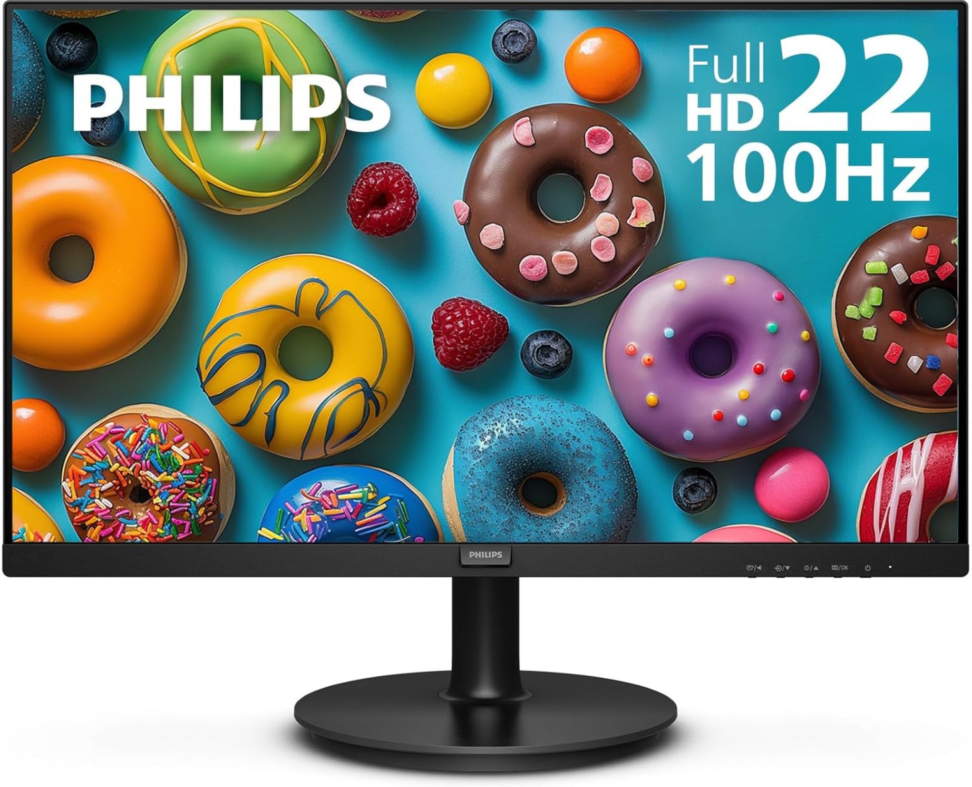 PHILIPS 22 inch Class Thin Full HD (1920 x 1080) Monitor, 100Hz Refresh Rate, VESA, HDMI x1, VGA x1, LowBlue Mode, Adaptive Sync, 4 Year Advance Replacement Warranty, 221V8LB PHILIPS 22 inch Class Thin Full HD (1920 x 1080) Monitor, 100Hz Refresh Rate, VESA, HDMI x1, VGA x1, LowBlue Mode, Adaptive Sync, 4 Year Advance Replacement Warranty, 221V8LB