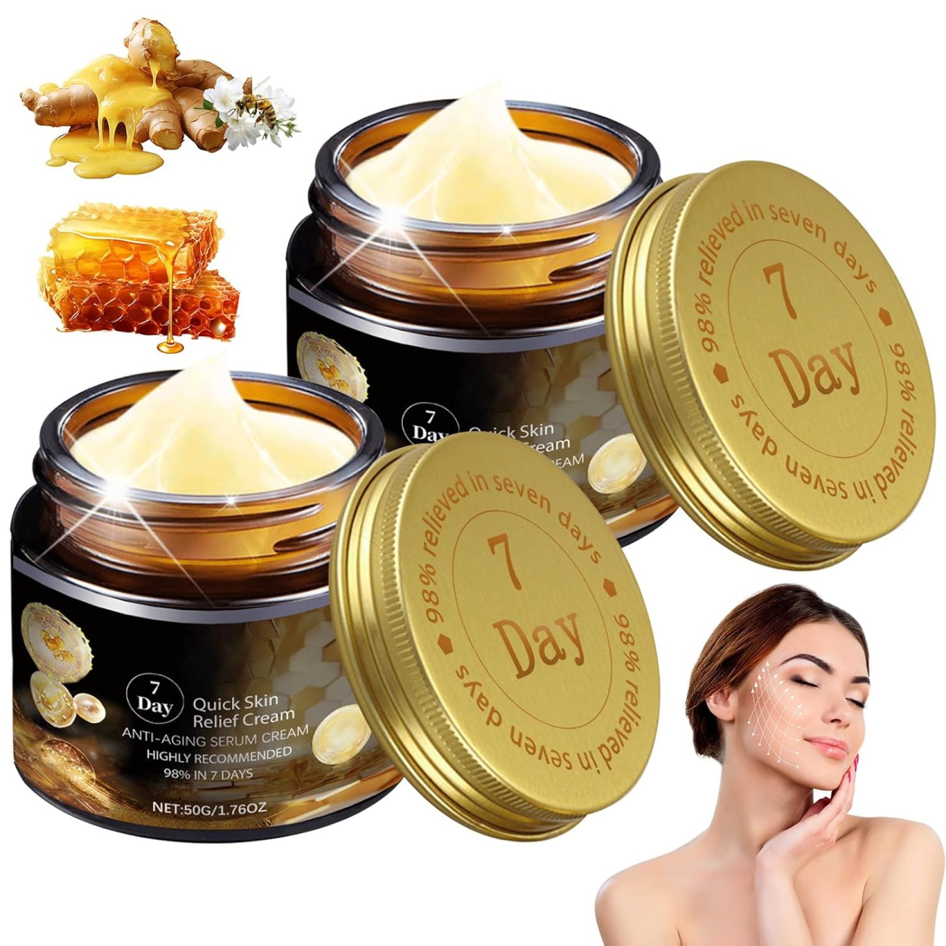 7-Day Quick Skin R-epair Cream, Skin R-epair C-ream, 7-Day Multi-Effect All-in-One Skin Care Cream, Intensive skins care and wrinkle reduction, Skin Care C-ream for All S-kin Types (2pcs) 7-Day Quick Skin R-epair Cream, Skin R-epair C-ream, 7-Day Multi-Effect All-in-One Skin Care Cream, Intensive skins care and wrinkle reduction, Skin Care C-ream for All S-kin Types (2pcs)