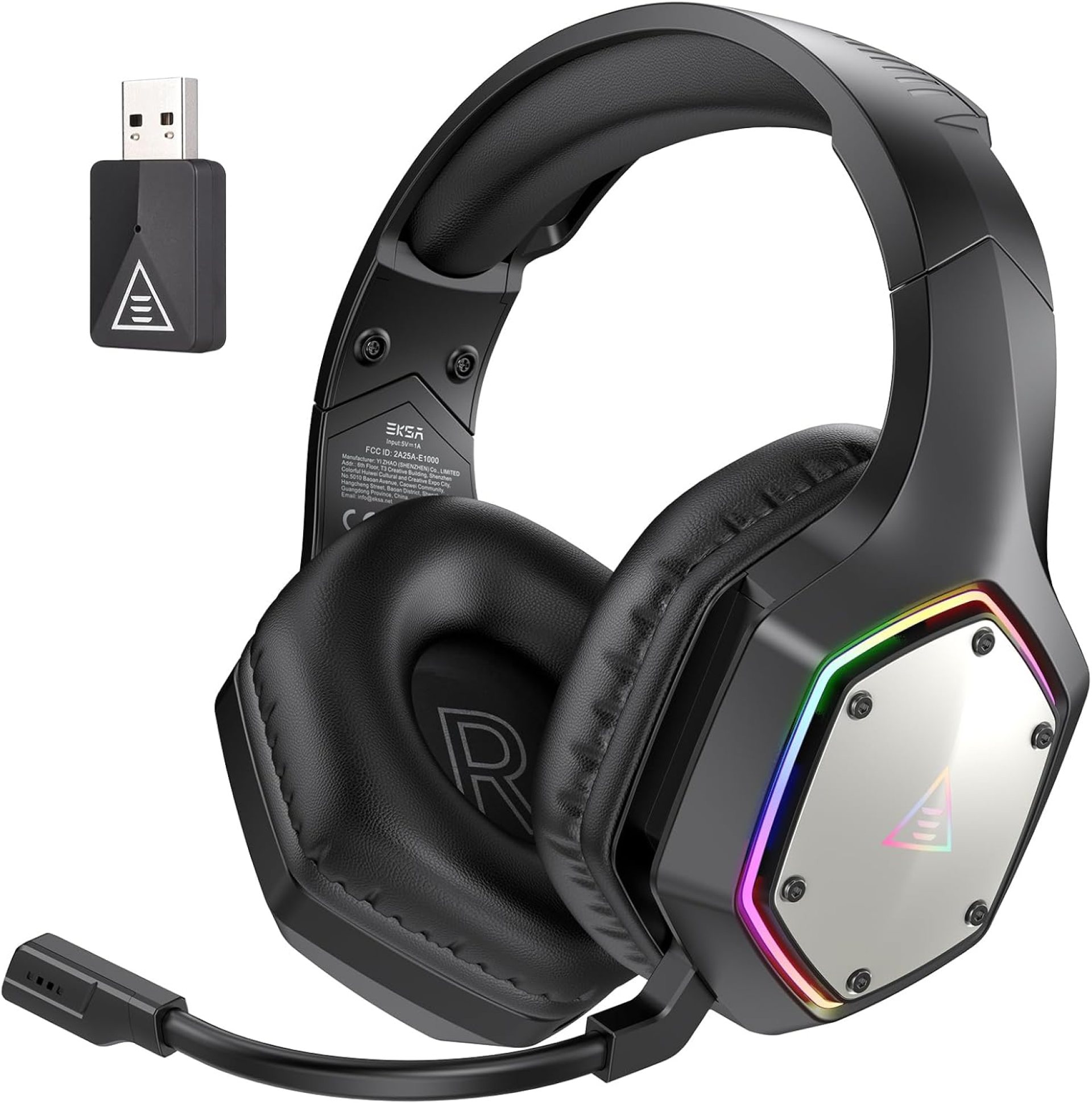 2.4GHz Wireless Gaming Headset for PC, PS4, PS5, Gaming Headphones with Noise Cancelling Microphone, 7.1 Surround Sound, 36-Hr Battery Gamer Headset for Computer, Laptop, 3.5mm Wired for Xbox Serie 2.4GHz Wireless Gaming Headset for PC, PS4, PS5, Gaming Headphones with Noise Cancelling Microphone, 7.1 Surround Sound, 36-Hr Battery Gamer Headset for Computer, Laptop, 3.5mm Wired for Xbox Serie