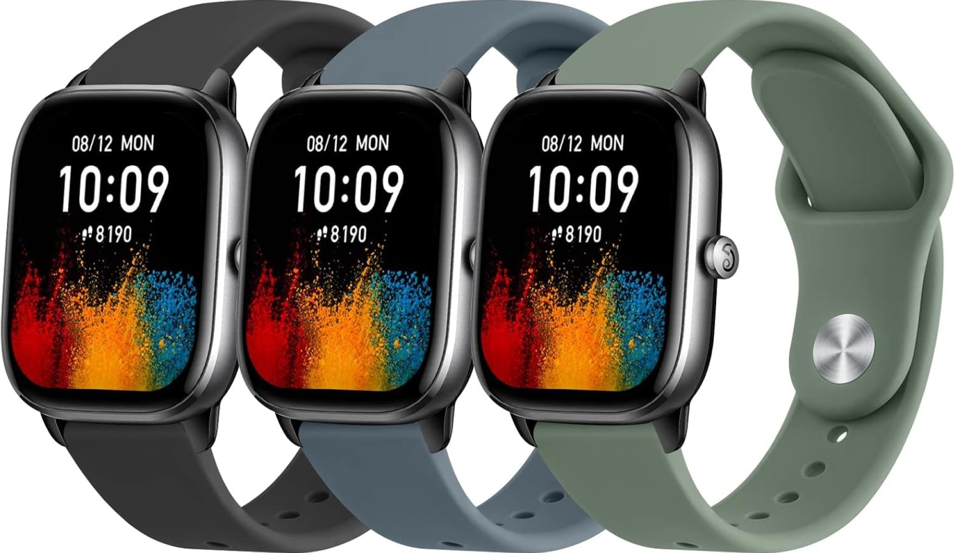 Vanjua Bands 3 PACK 20mm Quick Release Soft Silicone Sport Replacement Watch Strap for Amazfit GTS 4 & GTS 3 Series and Bip 3 Series Smart Watch Women & Men Vanjua Bands 3 PACK 20mm Quick Release Soft Silicone Sport Replacement Watch Strap for Amazfit GTS 4 & GTS 3 Series and Bip 3 Series Smart Watch Women & Men