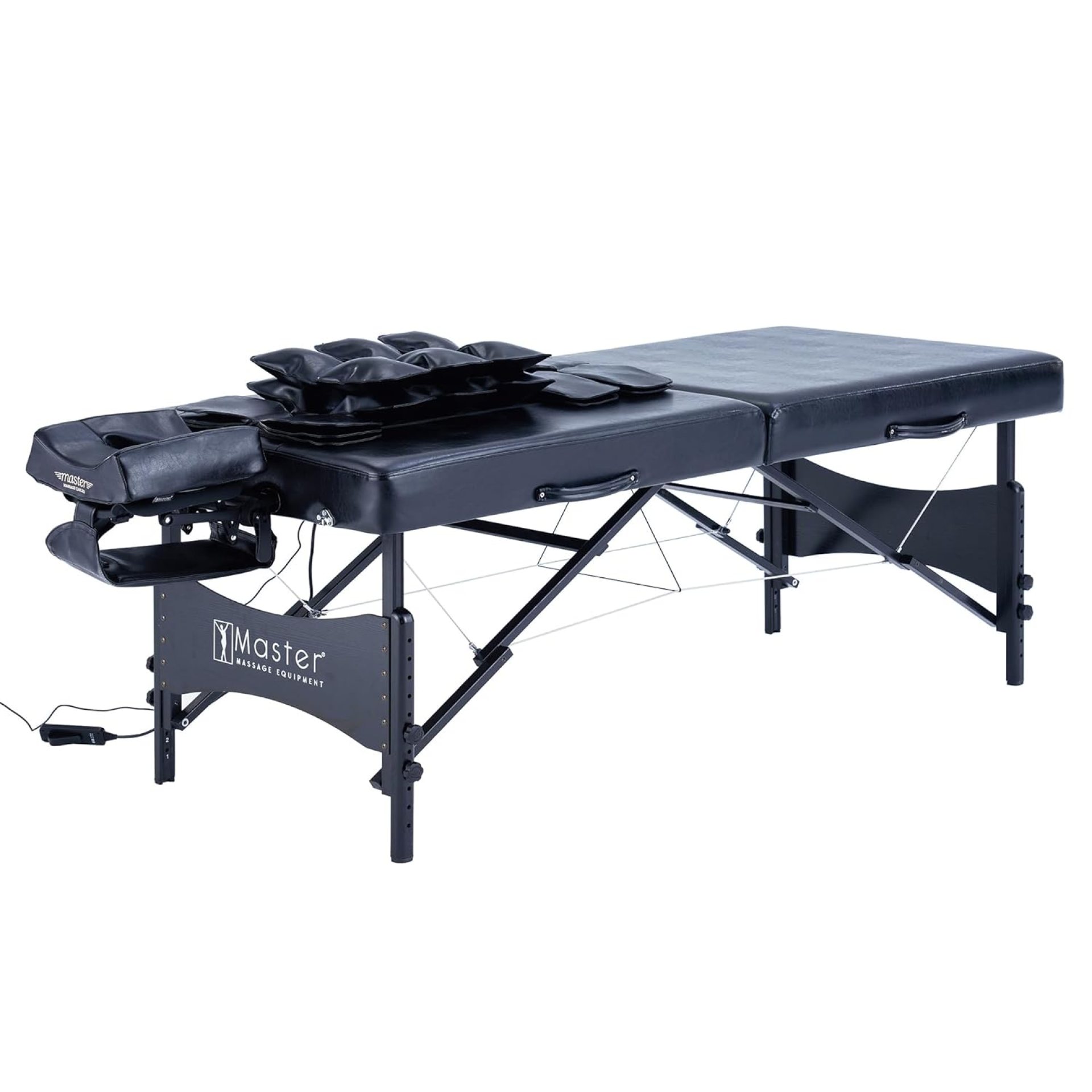 Master Massage 30” Monaco Airwave Full Body Stretching Portable Massage Table with Airbags 3D Lumbar Traction for Professional & Home Use Chiropractic Table (Black) Master Massage 30” Monaco Airwave Full Body Stretching Portable Massage Table with Airbags 3D Lumbar Traction for Professional & Home Use Chiropractic Table (Black)
