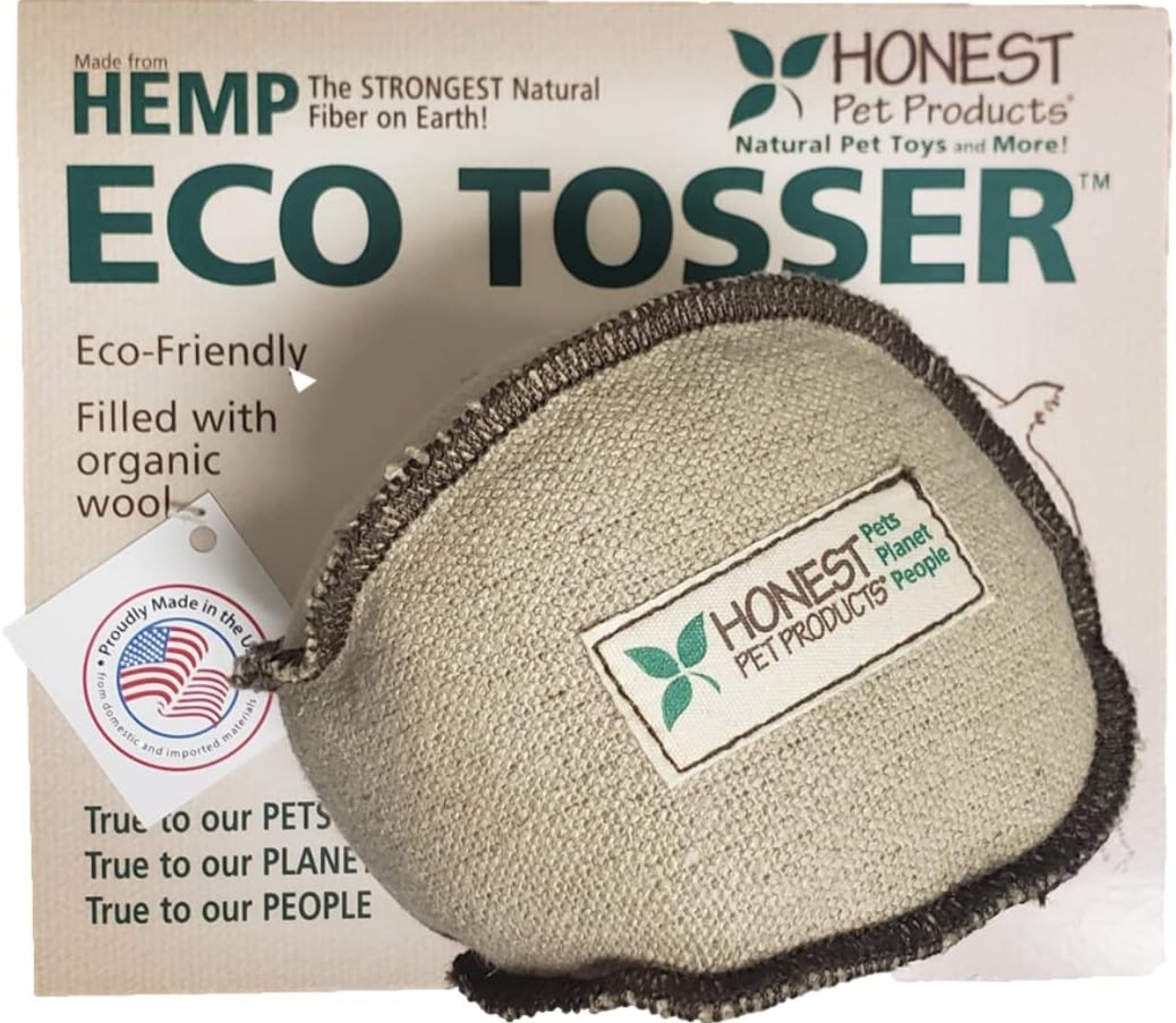 Eco-Tosser Floating Fetch Ball – Handmade in USA, Natural Hemp & Wool, Lead-Free Ink, Eco-Friendly Water Toy, Small 3 Eco-Tosser Floating Fetch Ball – Handmade in USA, Natural Hemp & Wool, Lead-Free Ink, Eco-Friendly Water Toy, Small 3