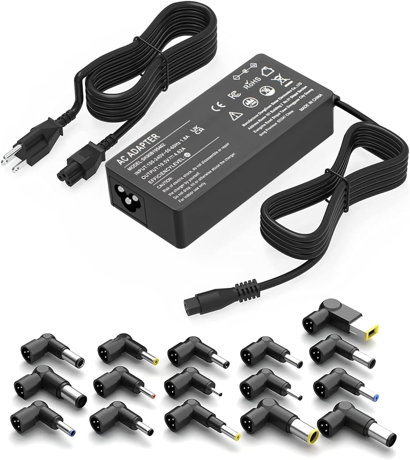90W Universal AC Adapter Laptop Charger Replacement for Dell HP Acer Asus Lenovo IBM Toshiba Samsung Sony Fujitsu Gateway Notebook Ultrabook Chromebook Power Supply Cord with 16 Tips 90W Universal AC Adapter Laptop Charger Replacement for Dell HP Acer Asus Lenovo IBM Toshiba Samsung Sony Fujitsu Gateway Notebook Ultrabook Chromebook Power Supply Cord with 16 Tips