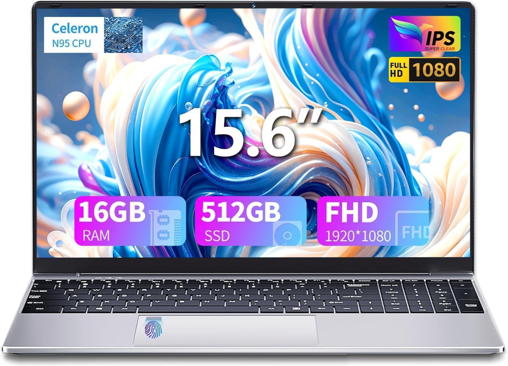 15.6 Inch Laptop Computer, Gaming Laptop, Laptops 16GB RAM 512GB SSD N95 Processor (up to 3.4GHz), FHD IPS 1920 x 1080 Laptop Computers Supports 180 Angle Opening Backlit Keyboard Fingerprint Unlock 15.6 Inch Laptop Computer, Gaming Laptop, Laptops 16GB RAM 512GB SSD N95 Processor (up to 3.4GHz), FHD IPS 1920 x 1080 Laptop Computers Supports 180 Angle Opening Backlit Keyboard Fingerprint Unlock
