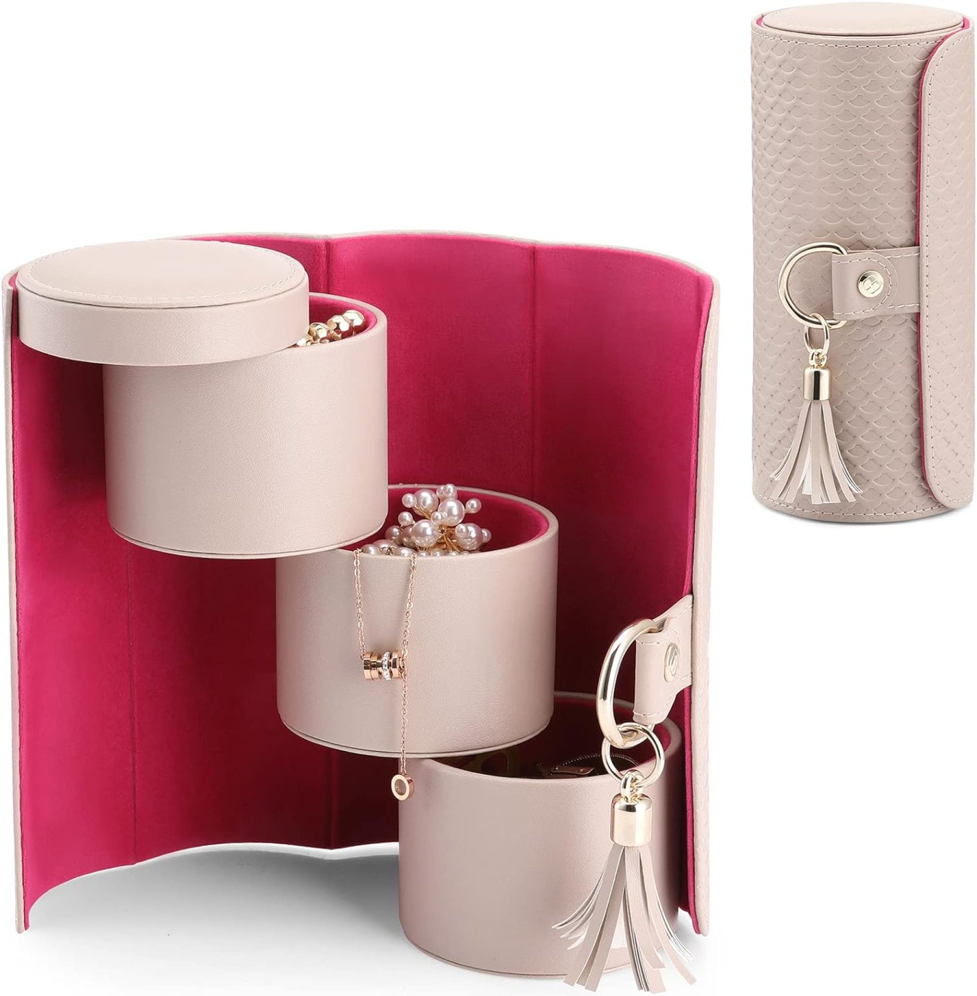 Vlando Viaggio Small Jewelry Case Box, Travel Essential Accessories for Women, Gifts for Travelers Couples Mom Friends, Bridesmaid Vlando Viaggio Small Jewelry Case Box, Travel Essential Accessories for Women, Gifts for Travelers Couples Mom Friends, Bridesmaid