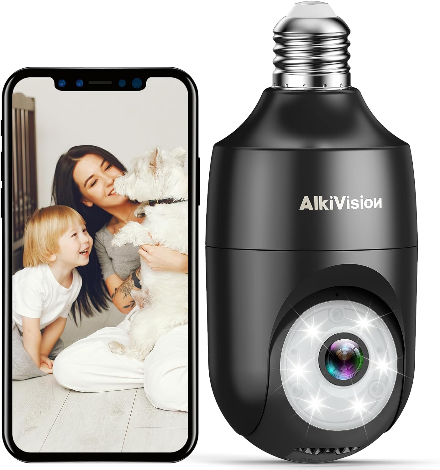 2K Light Bulb Security Camera Wireless Outdoor – 360° AI Motion Detection Cameras for Home Security Outside, 2.4G Hz, Full-Color Night Vision, Auto Tracking, Siren Alarm, SD/Cloud Storage 2K Light Bulb Security Camera Wireless Outdoor – 360° AI Motion Detection Cameras for Home Security Outside, 2.4G Hz, Full-Color Night Vision, Auto Tracking, Siren Alarm, SD/Cloud Storage