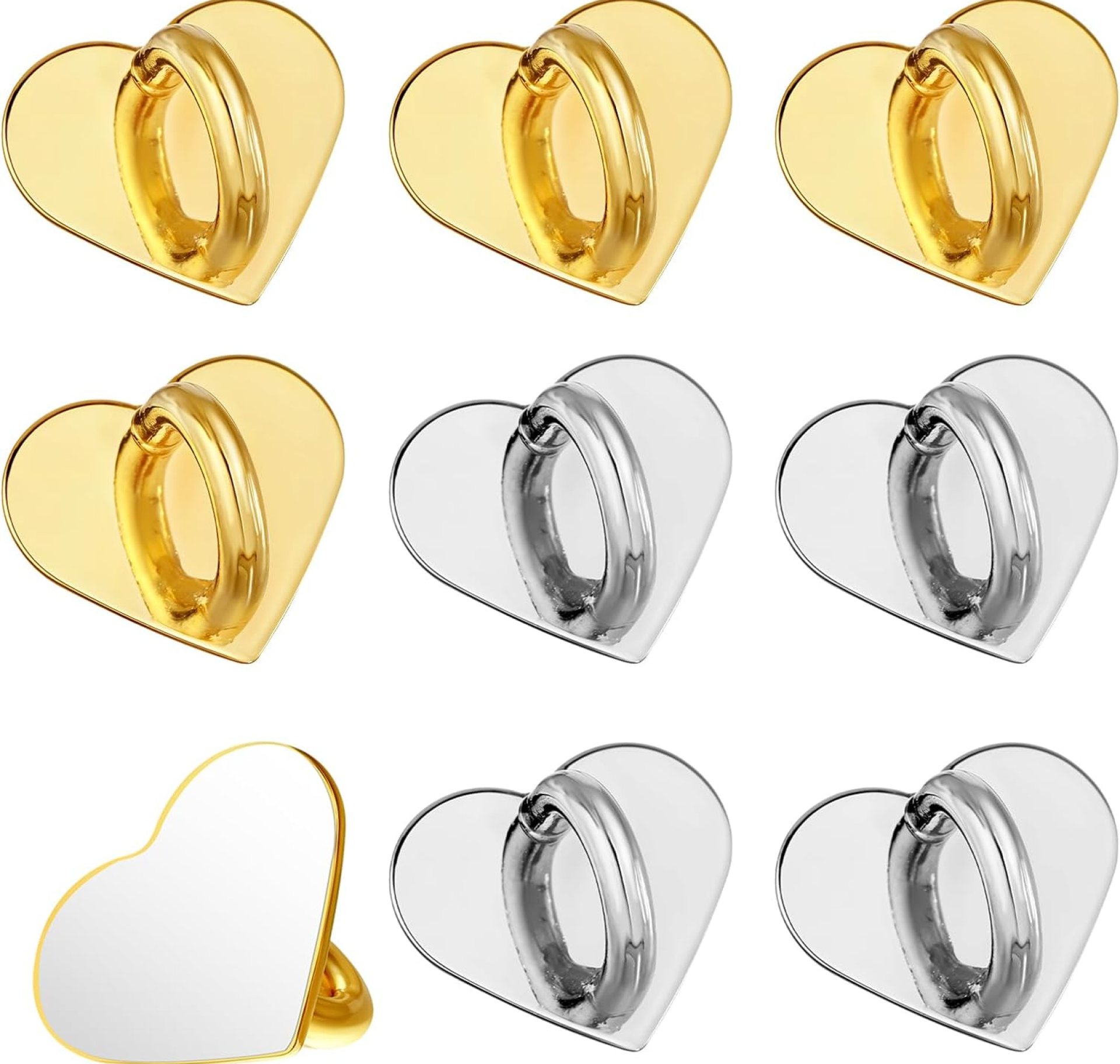 8 Pcs Heart Phones Grip Metal Phone Charm Rings Phone Finger Loop Stand Cute Cellphone Accessories Finger Grip for DIY Phones Case Pad Tablet Supplies 8 Pcs Heart Phones Grip Metal Phone Charm Rings Phone Finger Loop Stand Cute Cellphone Accessories Finger Grip for DIY Phones Case Pad Tablet Supplies