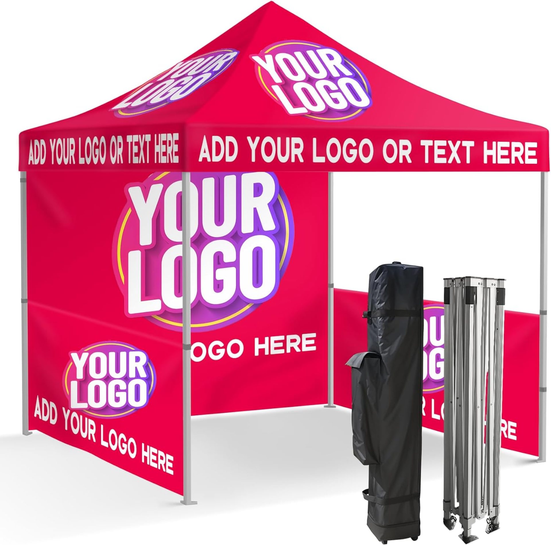 Custom Canopy Tent 10×10 with Logo – Water Repellent Personalized Pop Up Canopy Tent 10×10 Heavy Duty Customized Canopy for Outdoor Events Booth Business Advertising Markets Trade Show, Nano Fabric Custom Canopy Tent 10×10 with Logo – Water Repellent Personalized Pop Up Canopy Tent 10×10 Heavy Duty Customized Canopy for Outdoor Events Booth Business Advertising Markets Trade Show, Nano Fabric