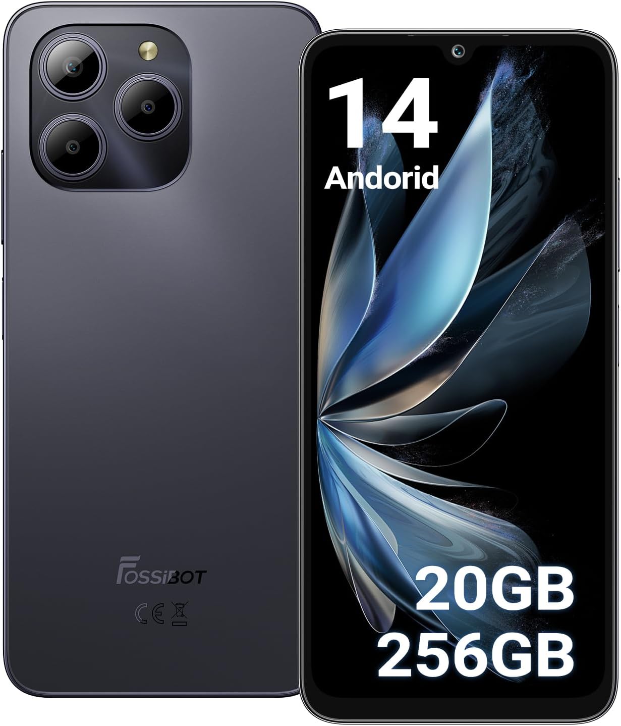 FOSSIBOT S2 Cell Phone Unlocked, 6.72” FHD+ Display, 20(8+12GB)+256GB /1TB TF,5000mAh Battery, 50MP+16MP Camera, Android 14 Smartphone NFC, 4G, 3 Card Slots, Face& Fingerprint Unlock, GPS FOSSIBOT S2 Cell Phone Unlocked, 6.72” FHD+ Display, 20(8+12GB)+256GB /1TB TF,5000mAh Battery, 50MP+16MP Camera, Android 14 Smartphone NFC, 4G, 3 Card Slots, Face& Fingerprint Unlock, GPS