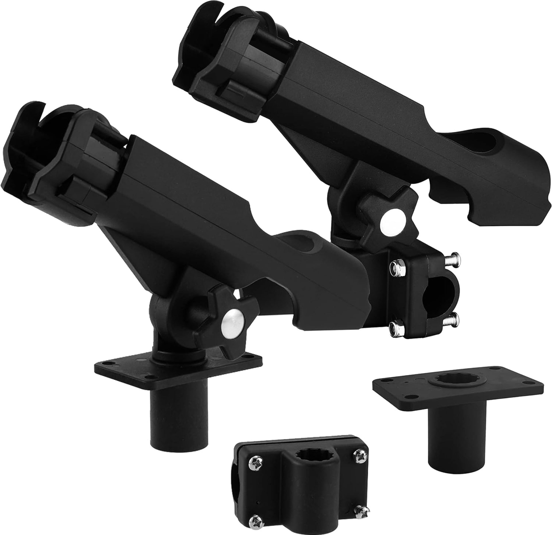 Adjustable Black Fishing Rod Holder for Boat Kayak Swivel Side Mount Kits Tackle Adjustable Black Fishing Rod Holder for Boat Kayak Swivel Side Mount Kits Tackle