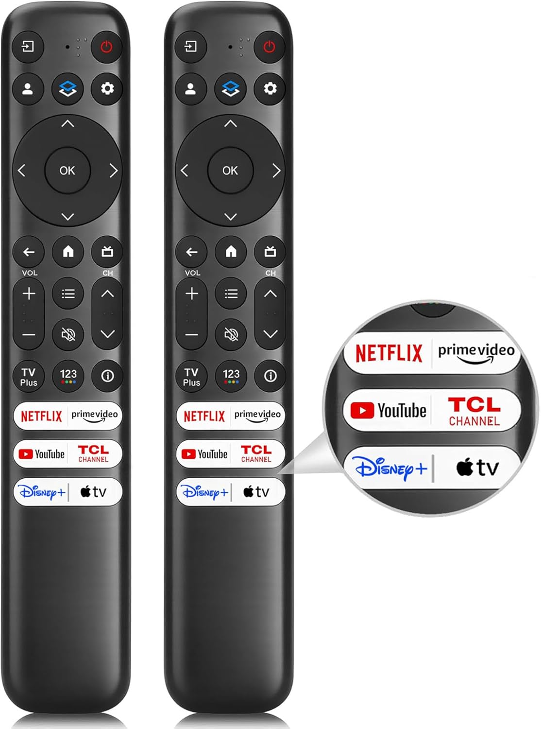 2PCS Remote Control for TCL Google-TV LED UHD QLED FHD HDR Smart TVs, Replacement Remote RC813 for Q550G Q650G Q670G Q750G QM850G S370G S450G S470G S550G (NO Voice) 2PCS Remote Control for TCL Google-TV LED UHD QLED FHD HDR Smart TVs, Replacement Remote RC813 for Q550G Q650G Q670G Q750G QM850G S370G S450G S470G S550G (NO Voice)