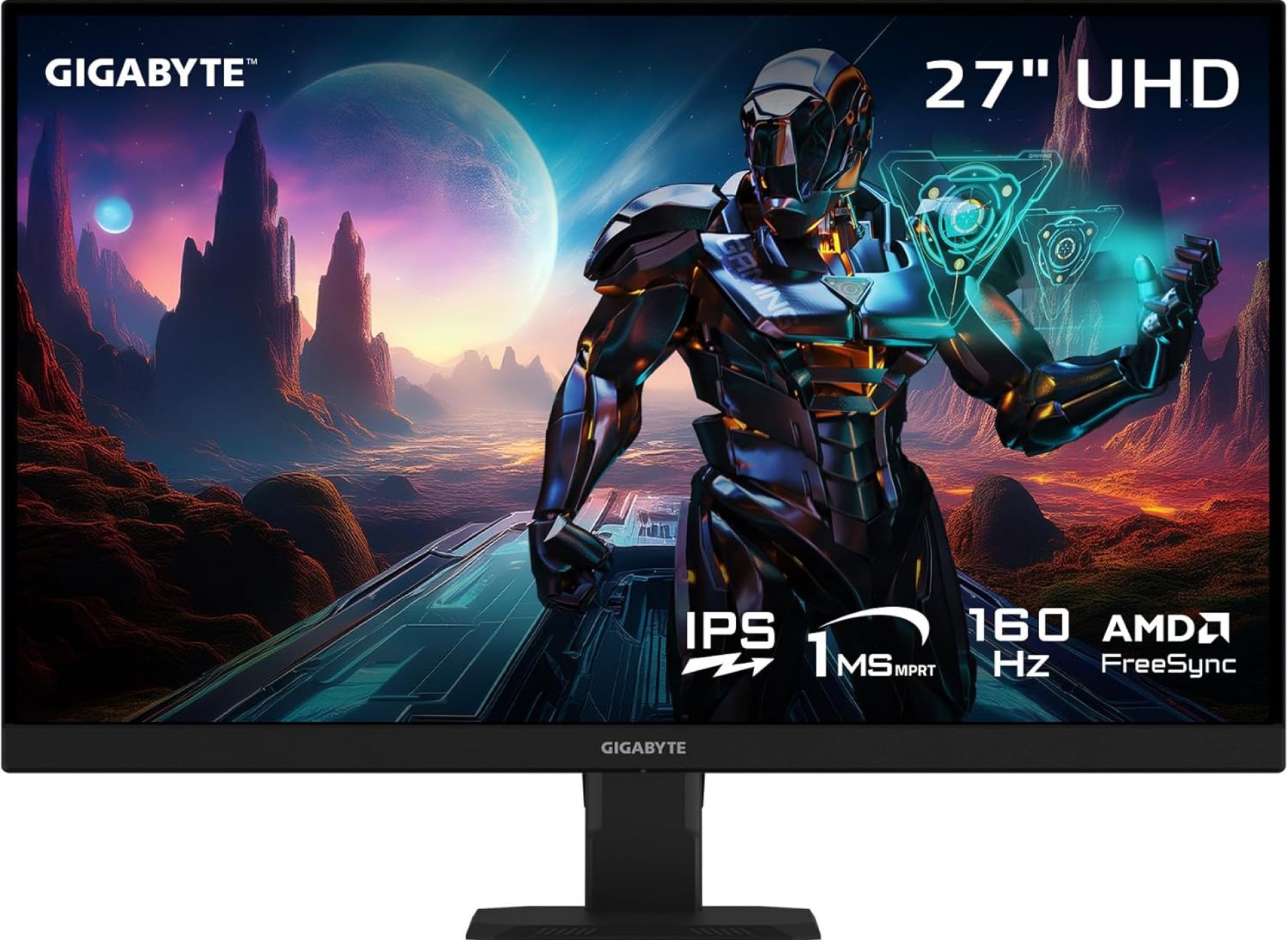 GIGABYTE – GS27U – 27″ SS IPS Gaming Monitor – UHD 3840×2160-160Hz – 1ms MPRT – AMD FreeSync Premium – HDMI, DP – Black GIGABYTE – GS27U – 27″ SS IPS Gaming Monitor – UHD 3840×2160-160Hz – 1ms MPRT – AMD FreeSync Premium – HDMI, DP – Black
