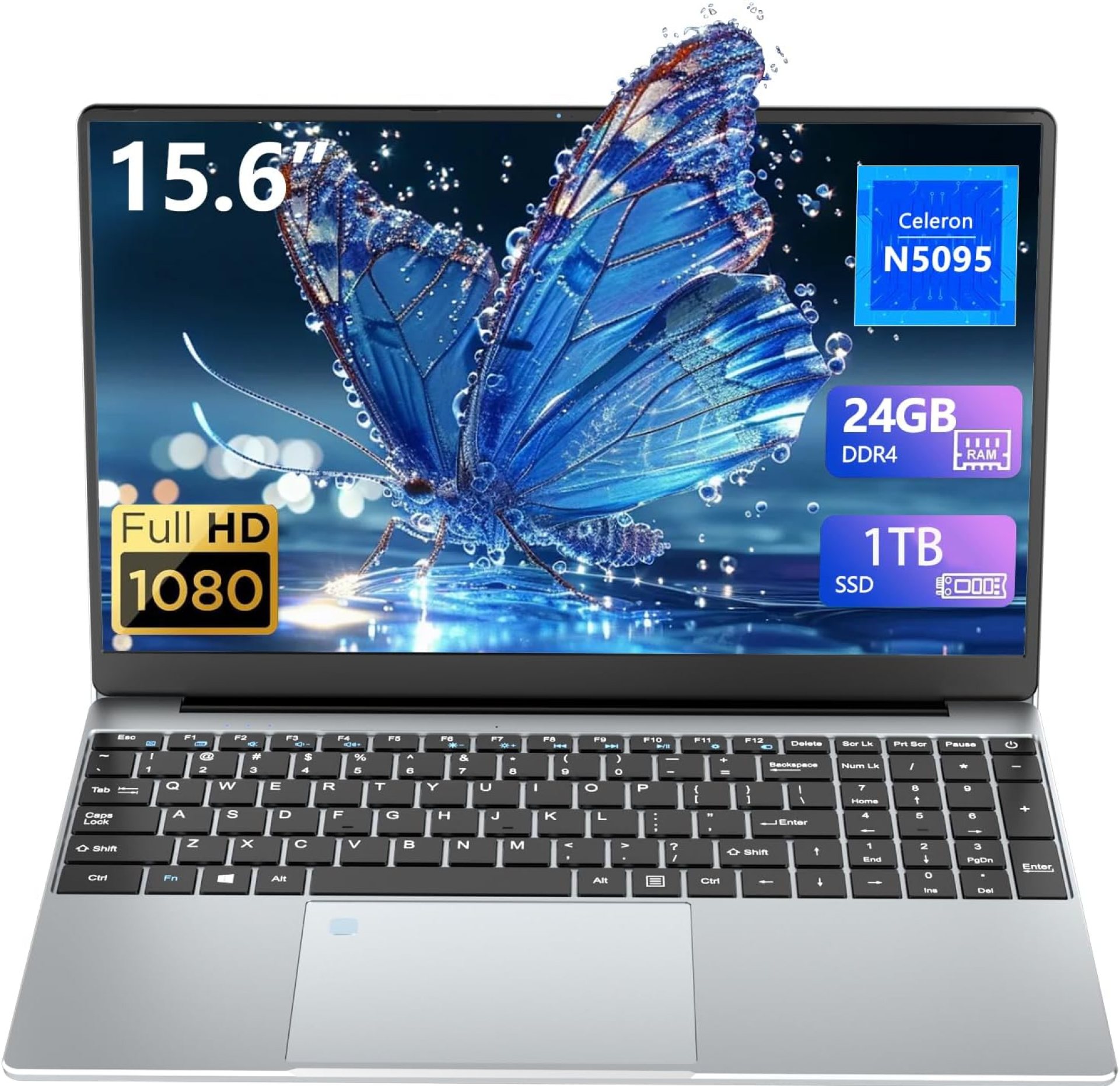 15.6 Inch Laptop, Gaming Laptop, Laptops 24GB 1TB SSD, Laptop Computer N5095, Traditional Laptop Computers 180 Angle Opening, Lap top Fingerprint Unlock Backlit Keyboard, 1920X1080 FHD IPS MINI-HDMI 15.6 Inch Laptop, Gaming Laptop, Laptops 24GB 1TB SSD, Laptop Computer N5095, Traditional Laptop Computers 180 Angle Opening, Lap top Fingerprint Unlock Backlit Keyboard, 1920X1080 FHD IPS MINI-HDMI