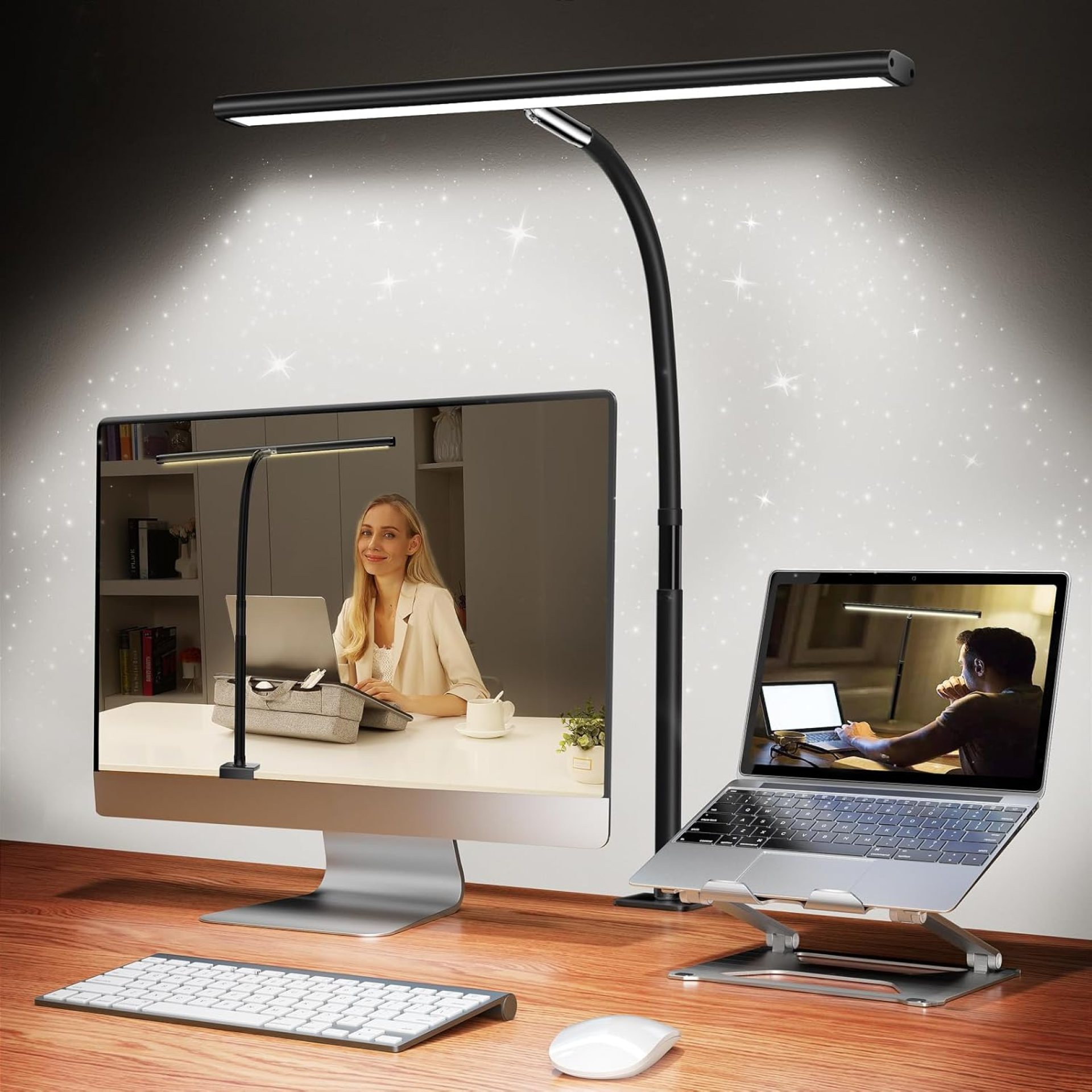 LED Desk Lamp for Office Home, Eye-Caring Desk Light with Stepless Dimming Adjustable Flexible Gooseneck, 10W USB Adapter Desk Lamp with Clamp for Reading, Study, College Dorm Room Essentials LED Desk Lamp for Office Home, Eye-Caring Desk Light with Stepless Dimming Adjustable Flexible Gooseneck, 10W USB Adapter Desk Lamp with Clamp for Reading, Study, College Dorm Room Essentials