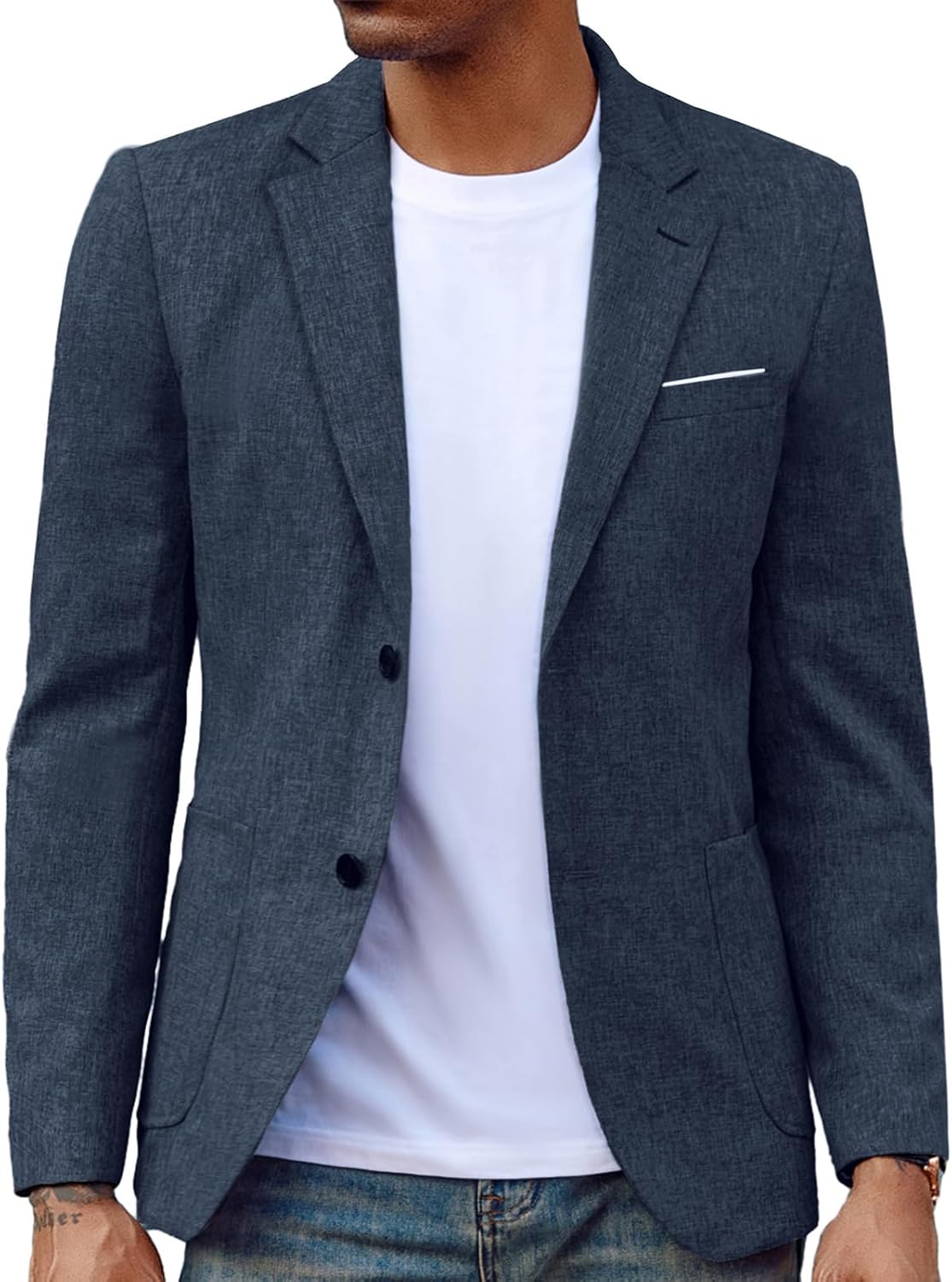PJ PAUL JONES Mens Casual Sport Coat Blazer Two Buttons Lightweight Business Jackets PJ PAUL JONES Mens Casual Sport Coat Blazer Two Buttons Lightweight Business Jackets
