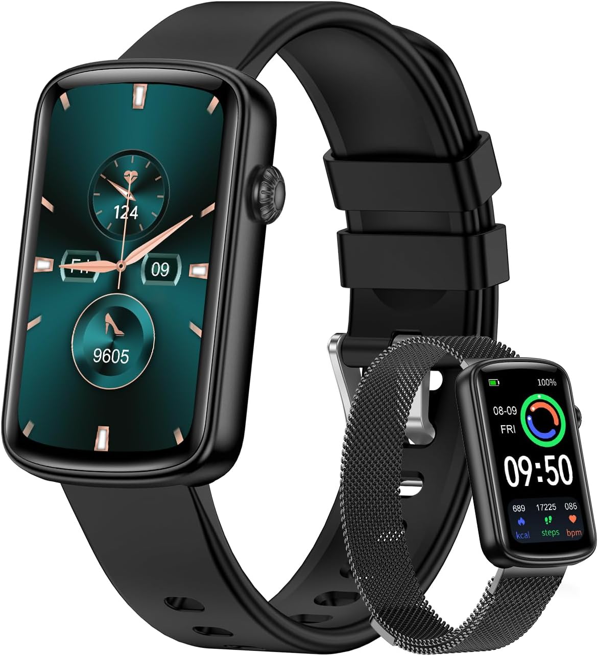 RUIMEN Fitness Tracker, Fitness Watches for Women Men with Heart Rate Monitor Blood Oxygen Sleep Tracker Pedometer, 1.47″ Smart Watch Step Calorie Counter for Android iOS IP68 Waterproof (Black) RUIMEN Fitness Tracker, Fitness Watches for Women Men with Heart Rate Monitor Blood Oxygen Sleep Tracker Pedometer, 1.47″ Smart Watch Step Calorie Counter for Android iOS IP68 Waterproof (Black)