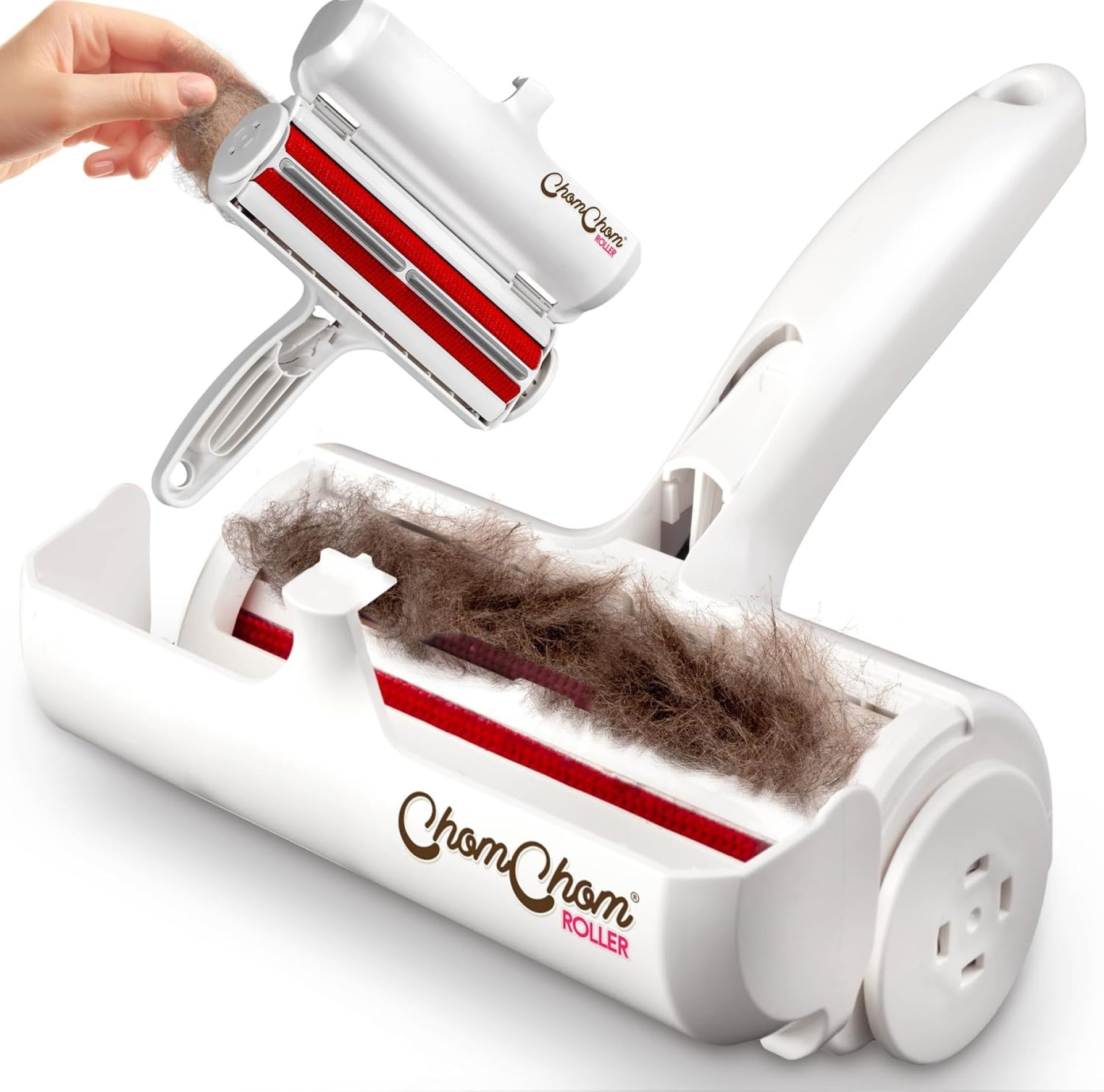 Chom Chom Roller Pet Hair Remover and Reusable Lint Roller – ChomChom Cat and Dog Hair Remover for Furniture, Couch, Carpet, Clothing and Bedding – Portable, Multi-Surface Fur Removal Tool Chom Chom Roller Pet Hair Remover and Reusable Lint Roller – ChomChom Cat and Dog Hair Remover for Furniture, Couch, Carpet, Clothing and Bedding – Portable, Multi-Surface Fur Removal Tool