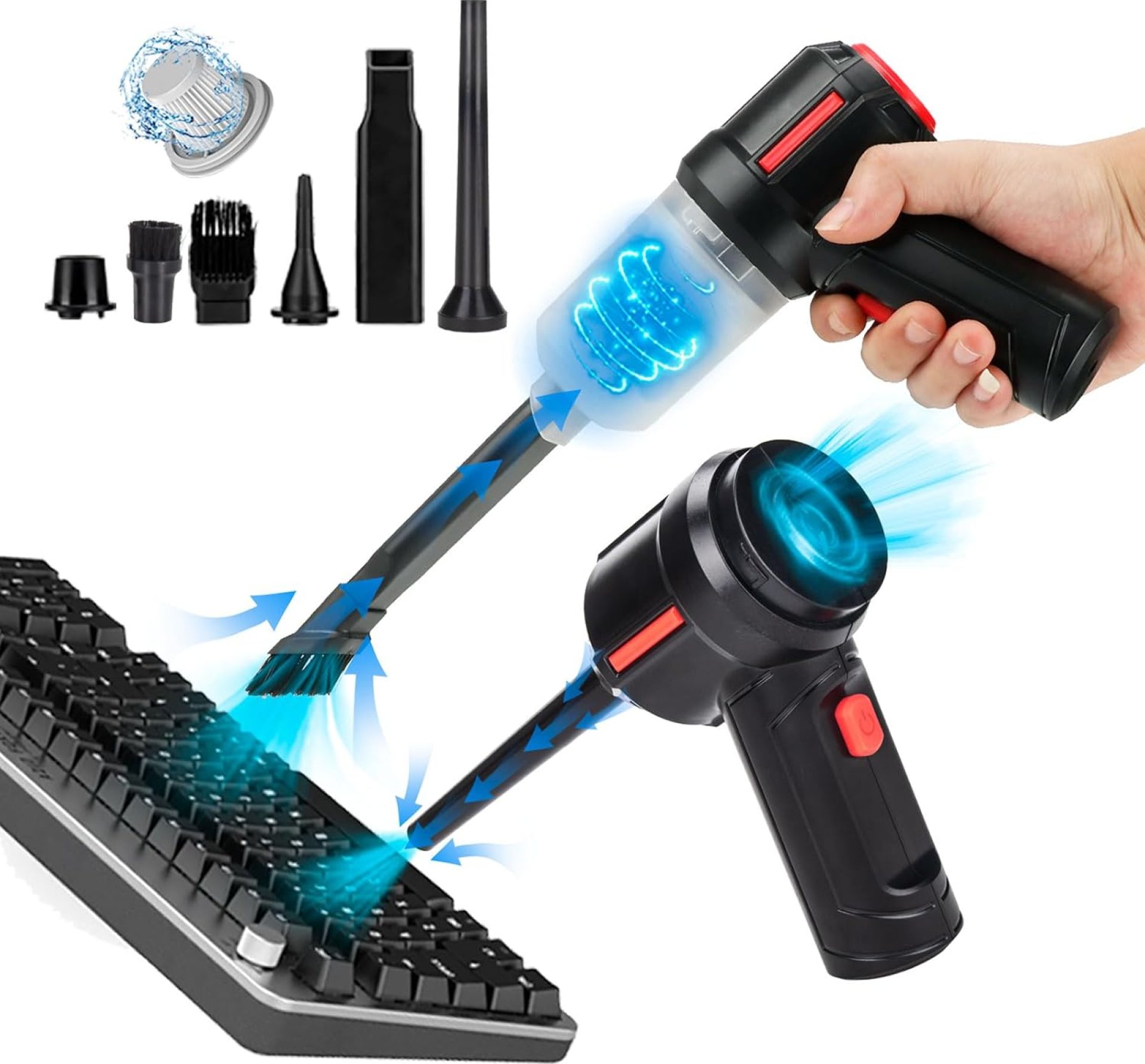 Air Duster – Computer Vacuum Cleaner – for Keyboard Cleaning- Cordless Canned Air- Powerful – Energy-Efficient(Air-01) Air Duster – Computer Vacuum Cleaner – for Keyboard Cleaning- Cordless Canned Air- Powerful – Energy-Efficient(Air-01)
