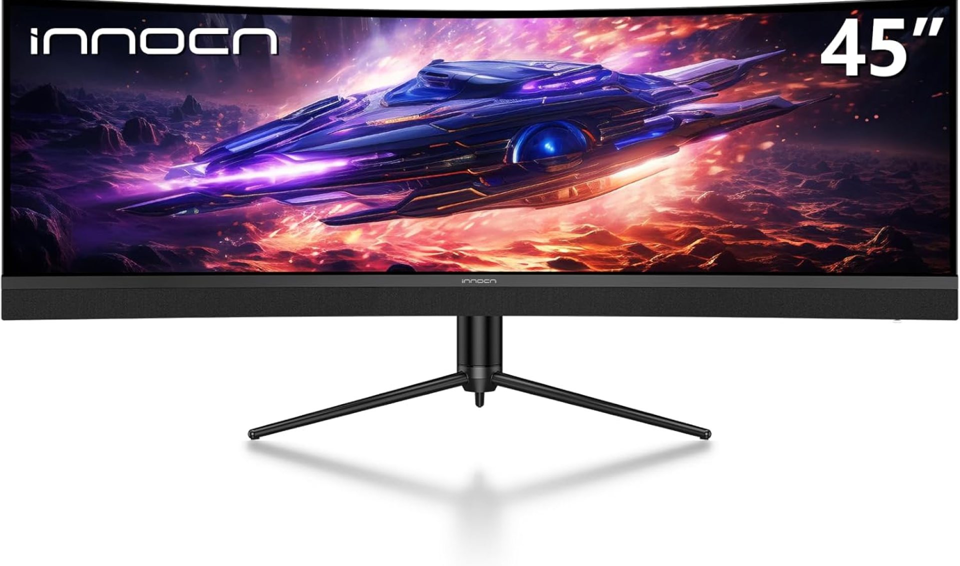 INNOCN 45C1R 45 Inch 5120 x 1440p Ultrawide Curved Gaming Monitor, R1500, HDR400, USB Type-C Power Delivery, PIP/PBP, Built-in Speaker, Height Adjustable, Black INNOCN 45C1R 45 Inch 5120 x 1440p Ultrawide Curved Gaming Monitor, R1500, HDR400, USB Type-C Power Delivery, PIP/PBP, Built-in Speaker, Height Adjustable, Black
