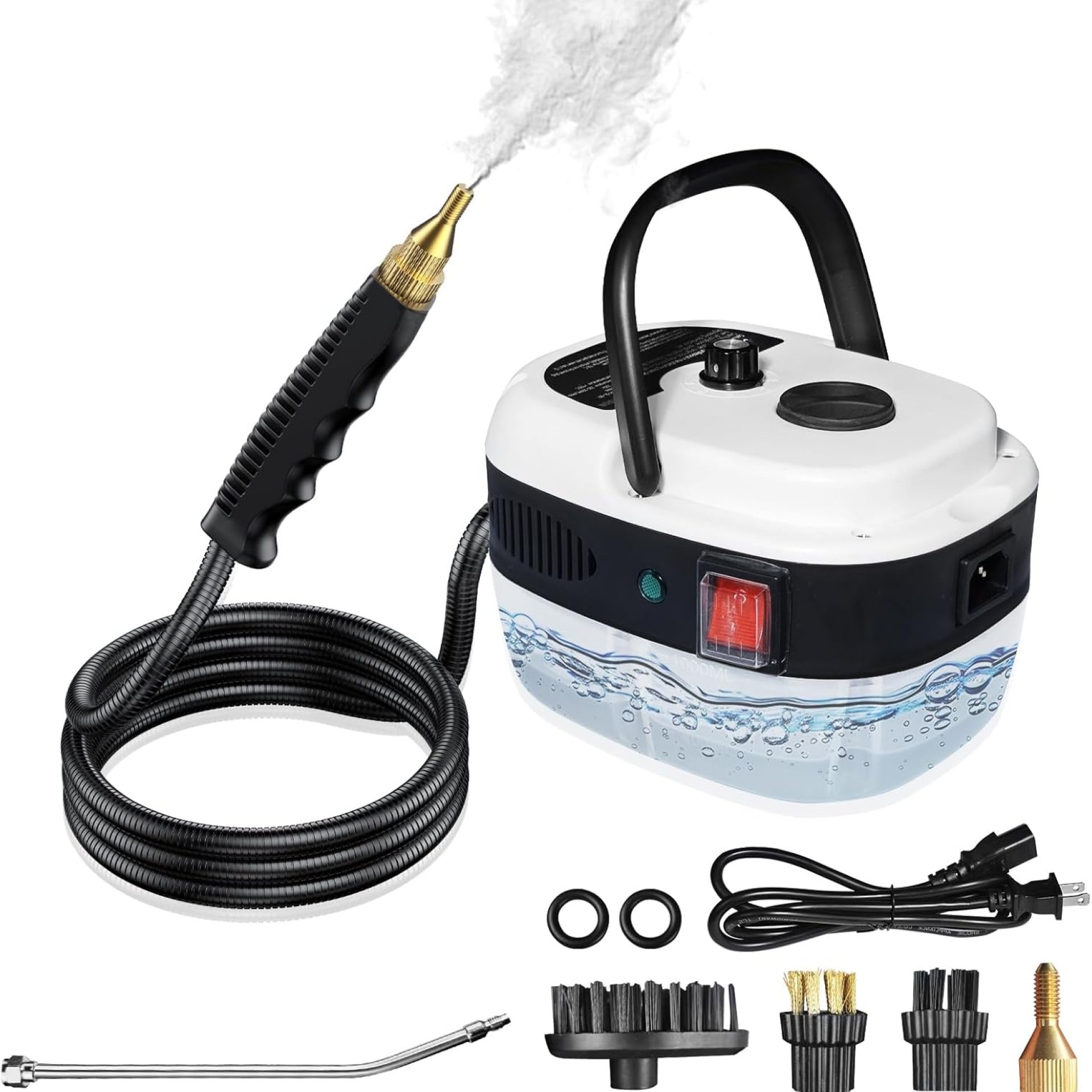 Steam Cleaner, 2500W Handheld High Pressure Steam Cleaner with 3 Brush Heads, Portable Steam Cleaner for Home, Furniture, Kitchen, Bathroom and Car Detailing Steam Cleaner, 2500W Handheld High Pressure Steam Cleaner with 3 Brush Heads, Portable Steam Cleaner for Home, Furniture, Kitchen, Bathroom and Car Detailing