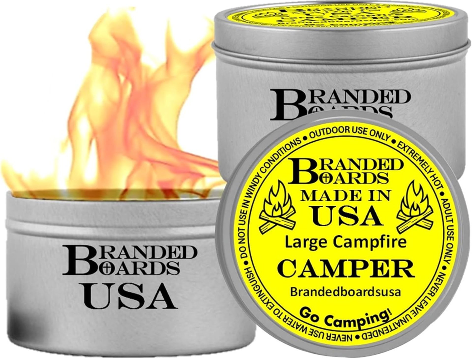 | Made in USA | Portable Mini Bonfire Campfire in a Can | Reusable & up to 5 Hours of Burn Time | Picnics Parties S’Mores Gifts Bushcraft Camping Survival Emergencies | Made in USA | Portable Mini Bonfire Campfire in a Can | Reusable & up to 5 Hours of Burn Time | Picnics Parties S’Mores Gifts Bushcraft Camping Survival Emergencies