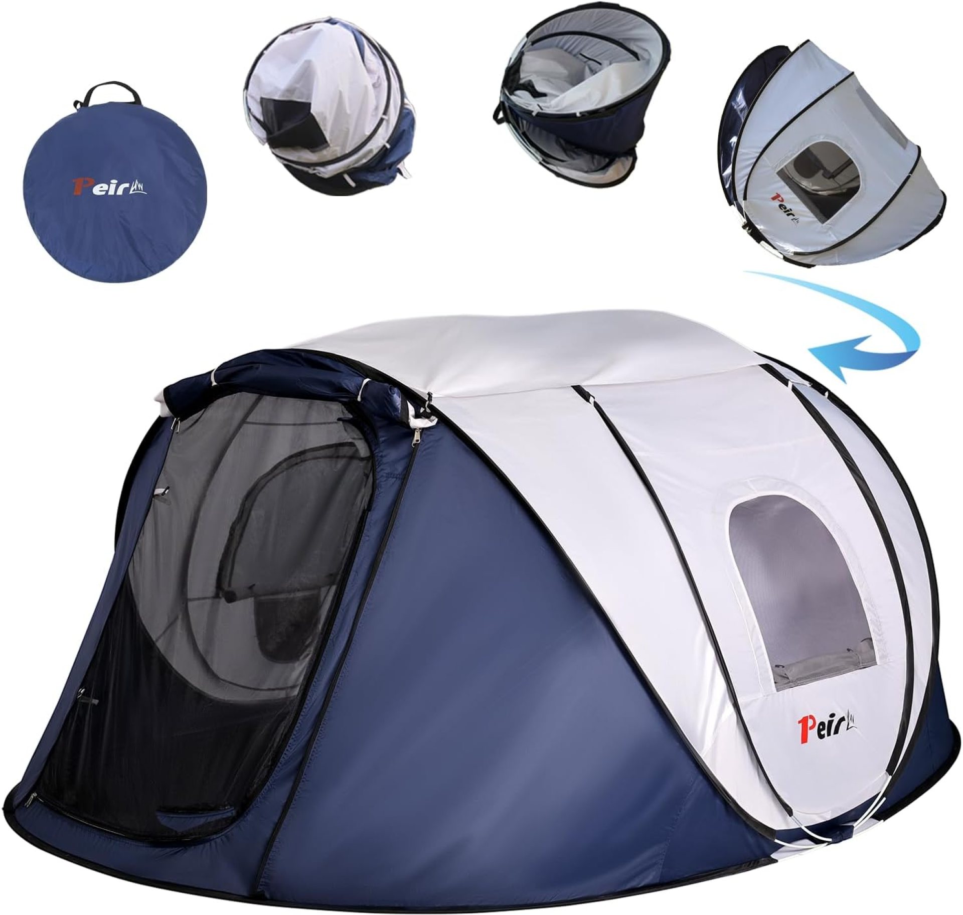 Camping Pop Up Tent, 2-4 Person Automatic Easy Setup Tents, 2 Doors-Instant Popup Family Tents for Camping, Hiking, Traveling Camping Pop Up Tent, 2-4 Person Automatic Easy Setup Tents, 2 Doors-Instant Popup Family Tents for Camping, Hiking, Traveling