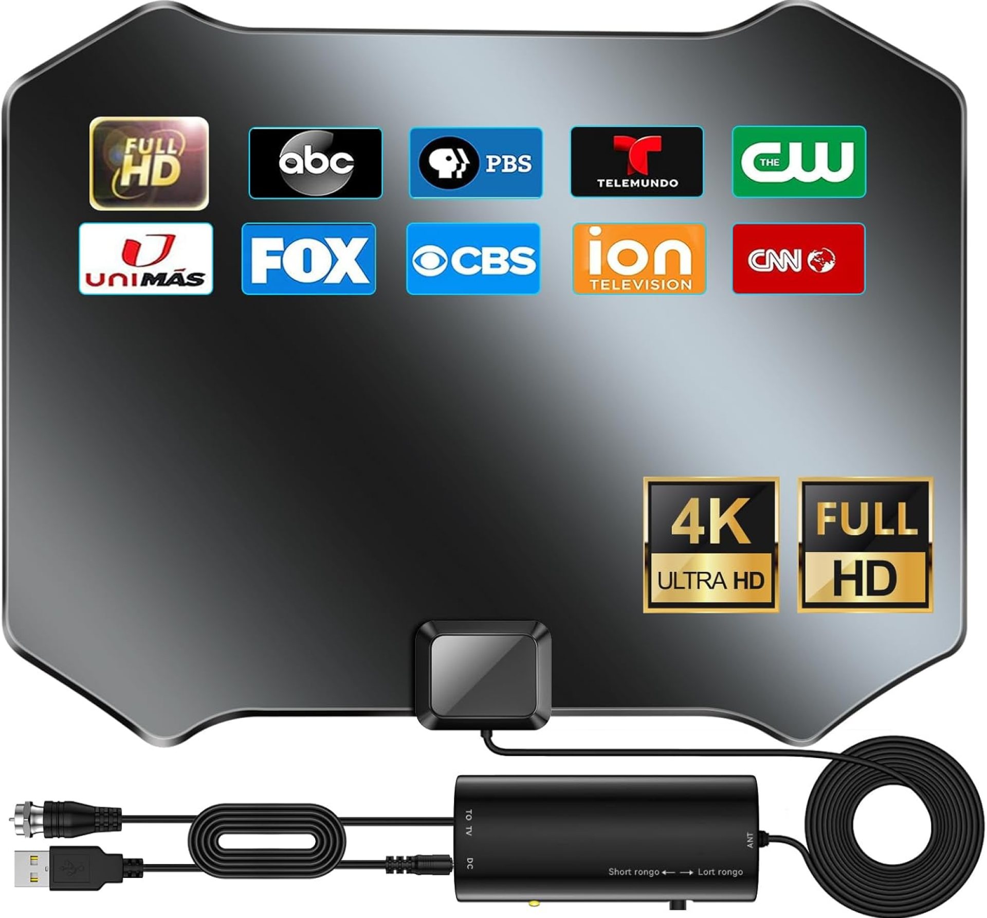 1600+ Miles Digital Antenna for Smart TV Indoor, 2025 TV Antennas for Local Channels, HDTV Antenna Indoor/Outdoor with Amplifier 360° Reception, Support 8K 4K 1080p with 25ft Coaxial Cable 1600+ Miles Digital Antenna for Smart TV Indoor, 2025 TV Antennas for Local Channels, HDTV Antenna Indoor/Outdoor with Amplifier 360° Reception, Support 8K 4K 1080p with 25ft Coaxial Cable