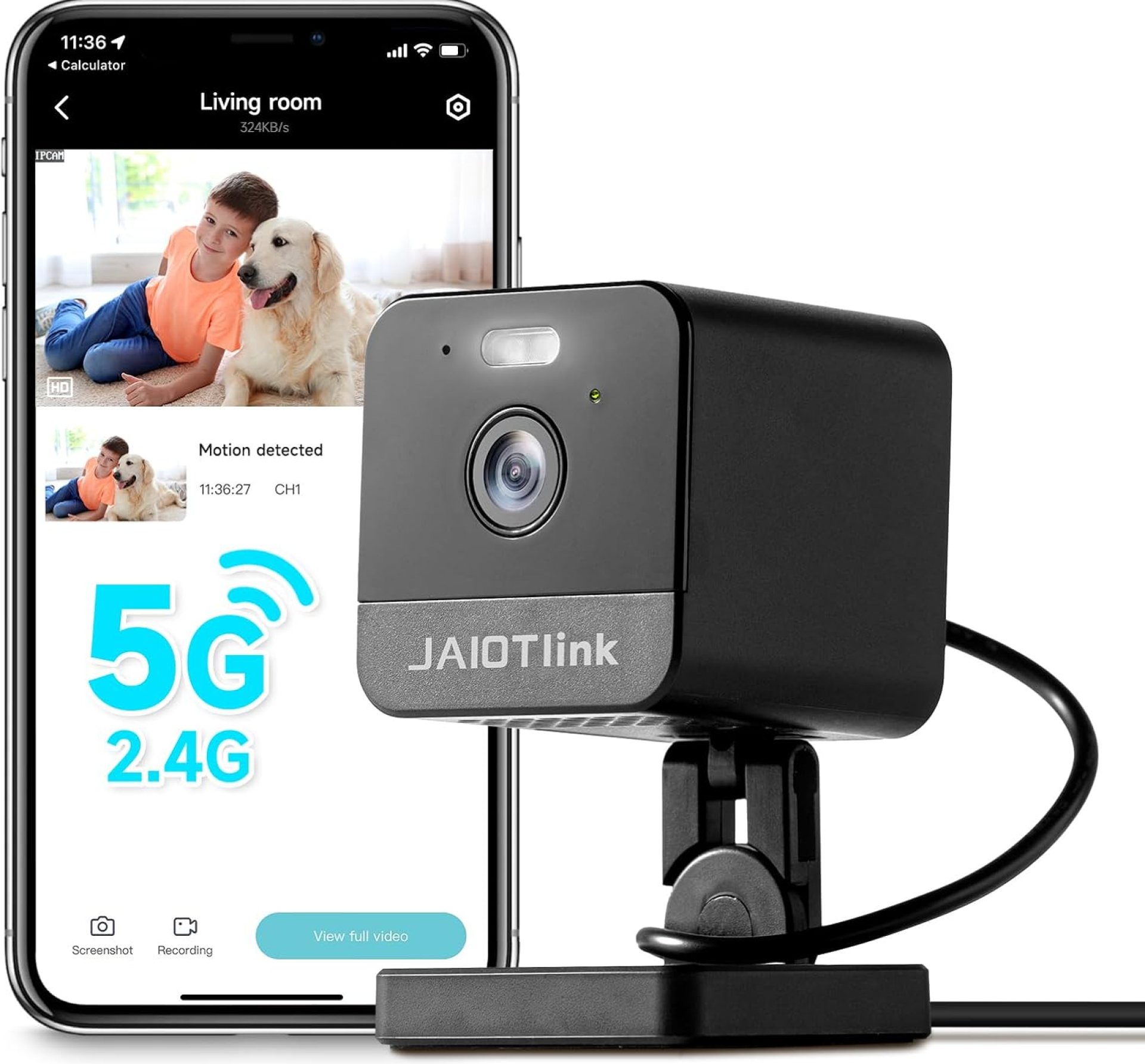 1080P 2.4g/5g Indoor Camera, Plug-in Cameras for Home Security, Baby/Elder/Home Cameras Indoor with Phone App, Night Vision, Motion Detection, 2-Way Talk, WiFi Camera Compatible with Alexa 1080P 2.4g/5g Indoor Camera, Plug-in Cameras for Home Security, Baby/Elder/Home Cameras Indoor with Phone App, Night Vision, Motion Detection, 2-Way Talk, WiFi Camera Compatible with Alexa