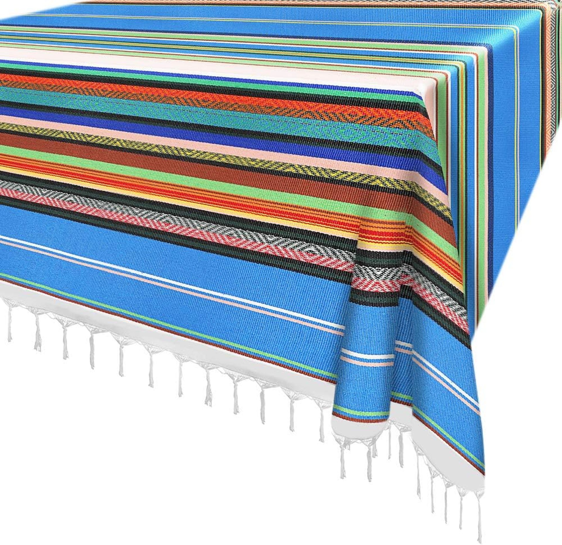 84 x 59 Inch Bay Window Blanket – Mexican Serape Tablecloth, Bed Blanket, Tapestry, Picnic Mat for Mexican Party Wedding Decorations 84 x 59 Inch Bay Window Blanket – Mexican Serape Tablecloth, Bed Blanket, Tapestry, Picnic Mat for Mexican Party Wedding Decorations