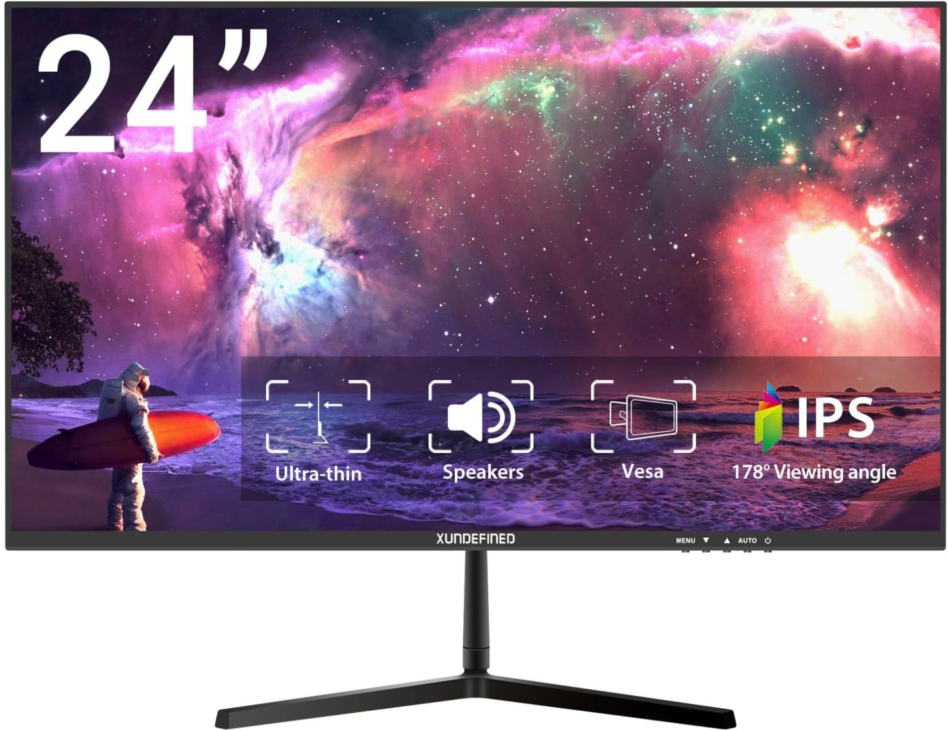 24 Inch Computer Monitor with Speaker, Full HD (1920 x 1080) Frameless IPS Gaming Monitor with Freesync, 75HZ, 98% sRGB, Low Blue Light, VESA Mountable HDMI, VGA Port for Gaming, Home Office Working 24 Inch Computer Monitor with Speaker, Full HD (1920 x 1080) Frameless IPS Gaming Monitor with Freesync, 75HZ, 98% sRGB, Low Blue Light, VESA Mountable HDMI, VGA Port for Gaming, Home Office Working