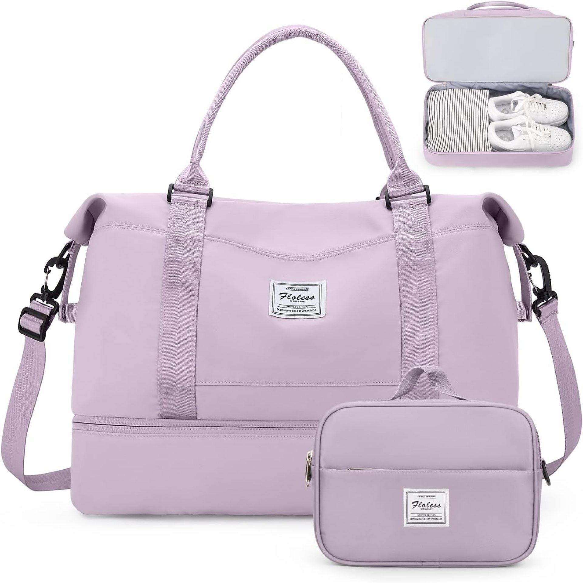 Weekender Bags for Women,Personal Item Travel Bag with Shoes Compartment,Overnight Travel Duffel Bag with Toiletry Bag Weekender Bags for Women,Personal Item Travel Bag with Shoes Compartment,Overnight Travel Duffel Bag with Toiletry Bag