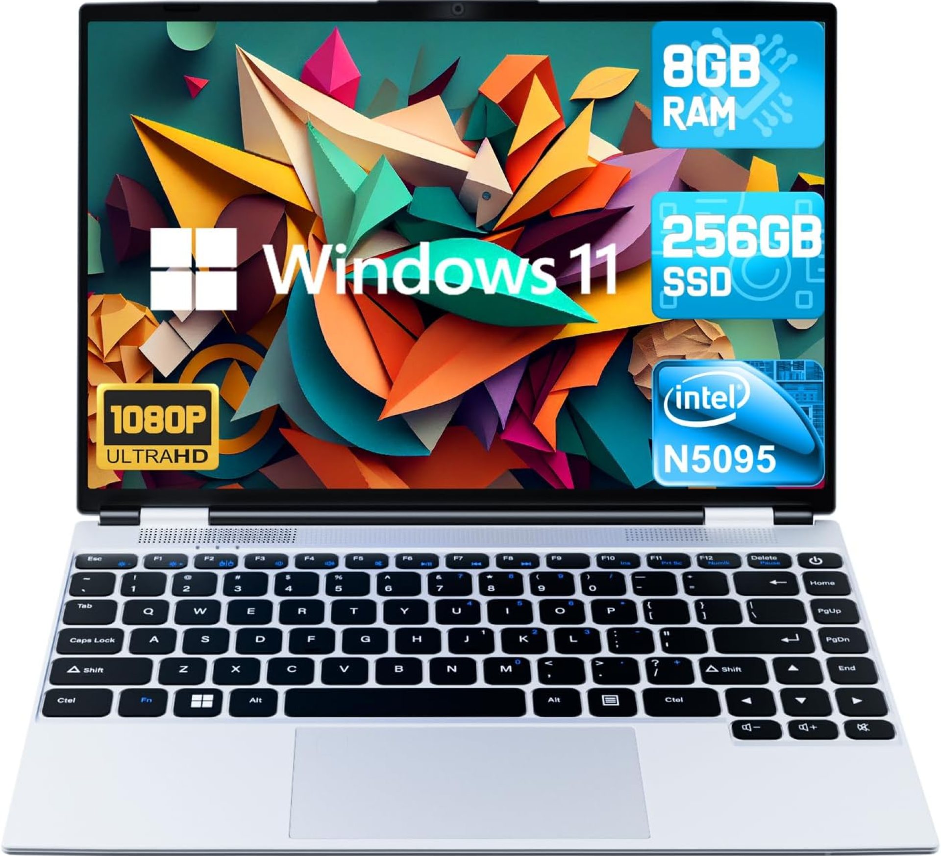 2025 Latest 14” Laptop Windows 11, 8GB RAM 256GB SSD, Intel N5095 Processor(Max 2.9 GHz), 1080P Full HD Display, TF Card Slot, USB-C, Mini-HDMI, Webcam, WiFi, Bluetooth, Lightweight(Silver) 2025 Latest 14” Laptop Windows 11, 8GB RAM 256GB SSD, Intel N5095 Processor(Max 2.9 GHz), 1080P Full HD Display, TF Card Slot, USB-C, Mini-HDMI, Webcam, WiFi, Bluetooth, Lightweight(Silver)