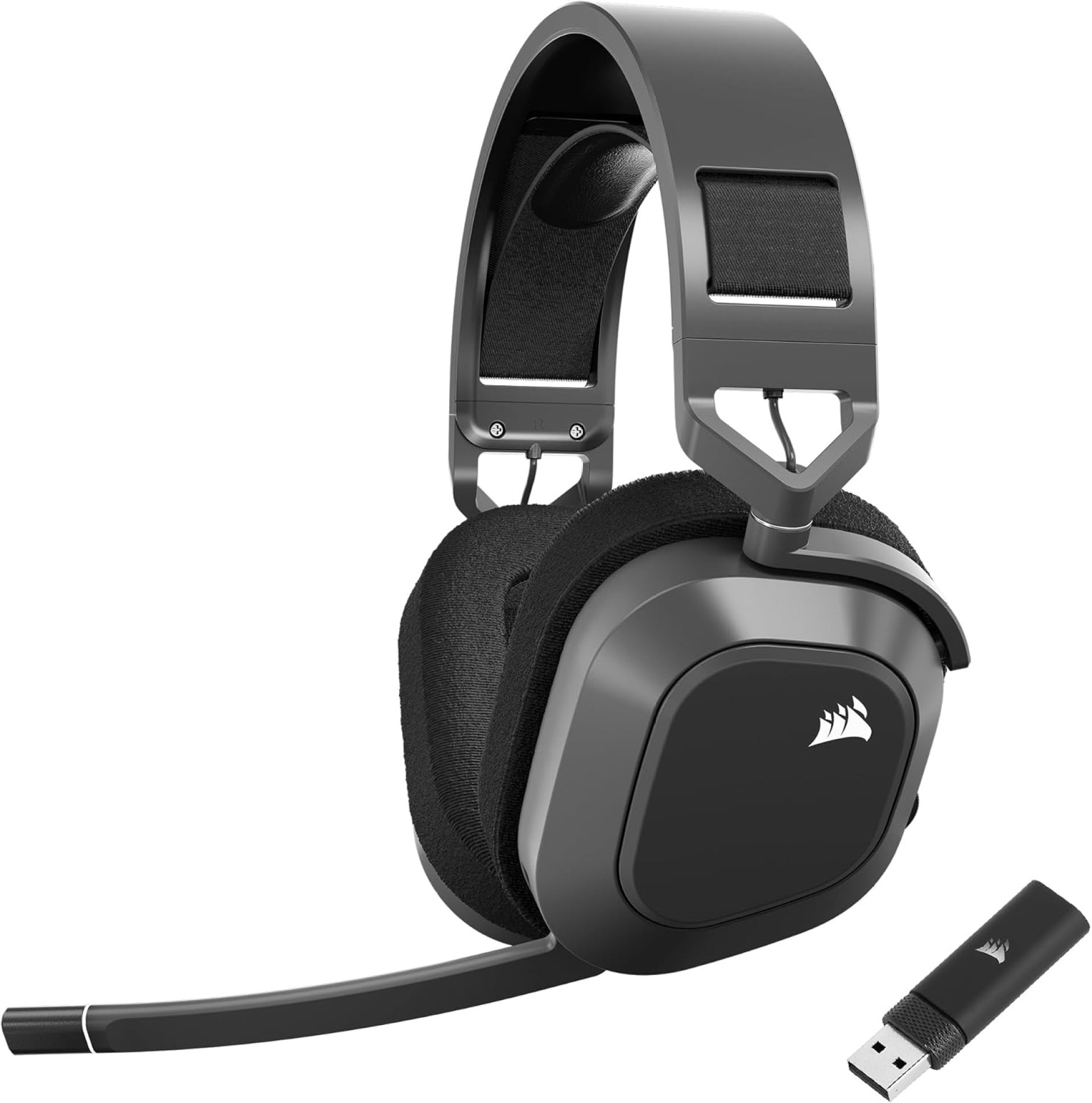 Corsair HS80 MAX Wireless Multiplatform Gaming Headset with Bluetooth – Dolby Atmos – Broadcast Quality Microphone – iCUE Compatible – PC, Mac, PS5, PS4, Mobile – Steel Gray Corsair HS80 MAX Wireless Multiplatform Gaming Headset with Bluetooth – Dolby Atmos – Broadcast Quality Microphone – iCUE Compatible – PC, Mac, PS5, PS4, Mobile – Steel Gray