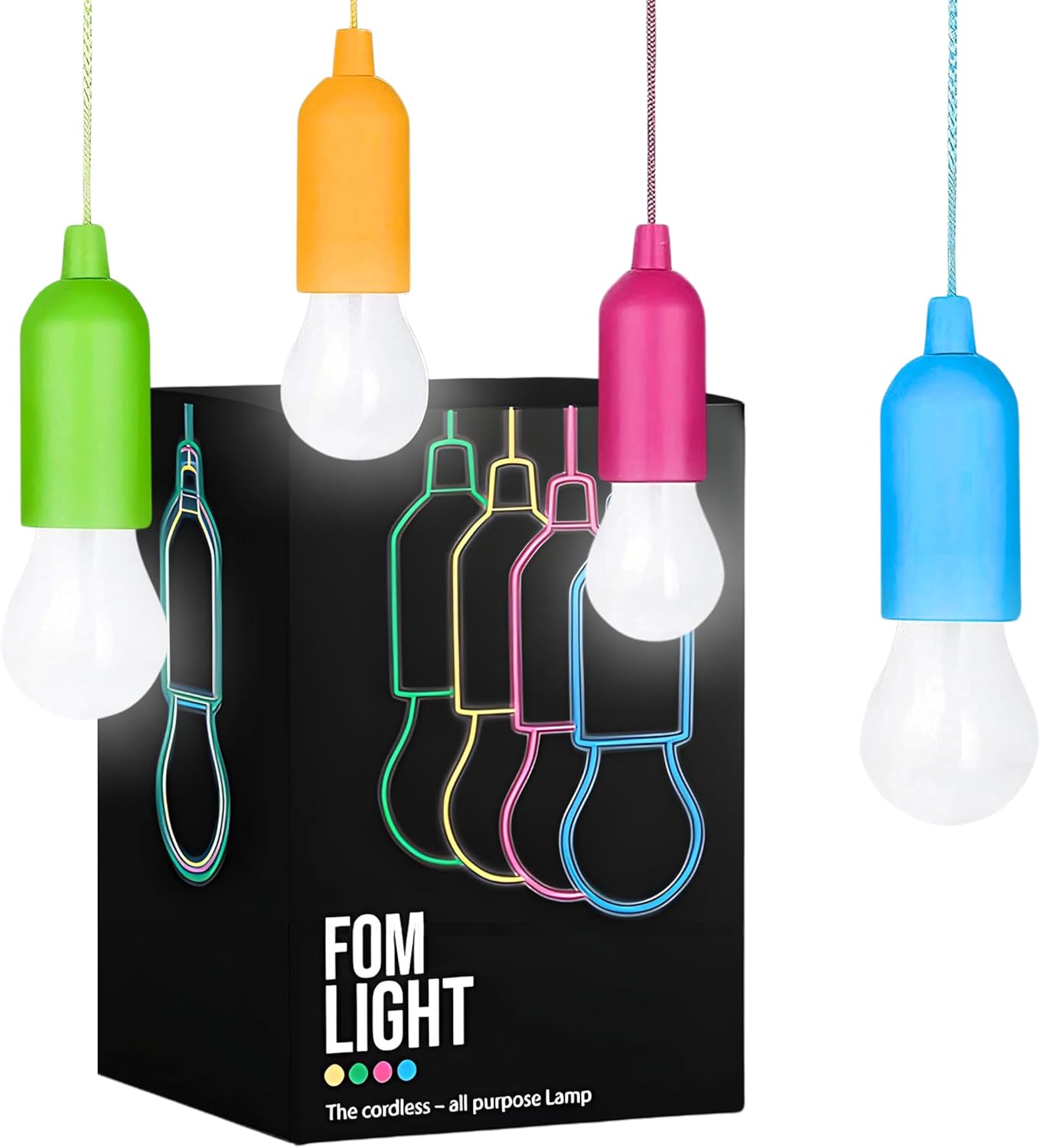 4 Hanging LED Kids Safe Lights for Treehouse, Playhouse, Camping, Indoor/Outdoor, Battery-Operated Lamps with Pull Chain 4 Hanging LED Kids Safe Lights for Treehouse, Playhouse, Camping, Indoor/Outdoor, Battery-Operated Lamps with Pull Chain
