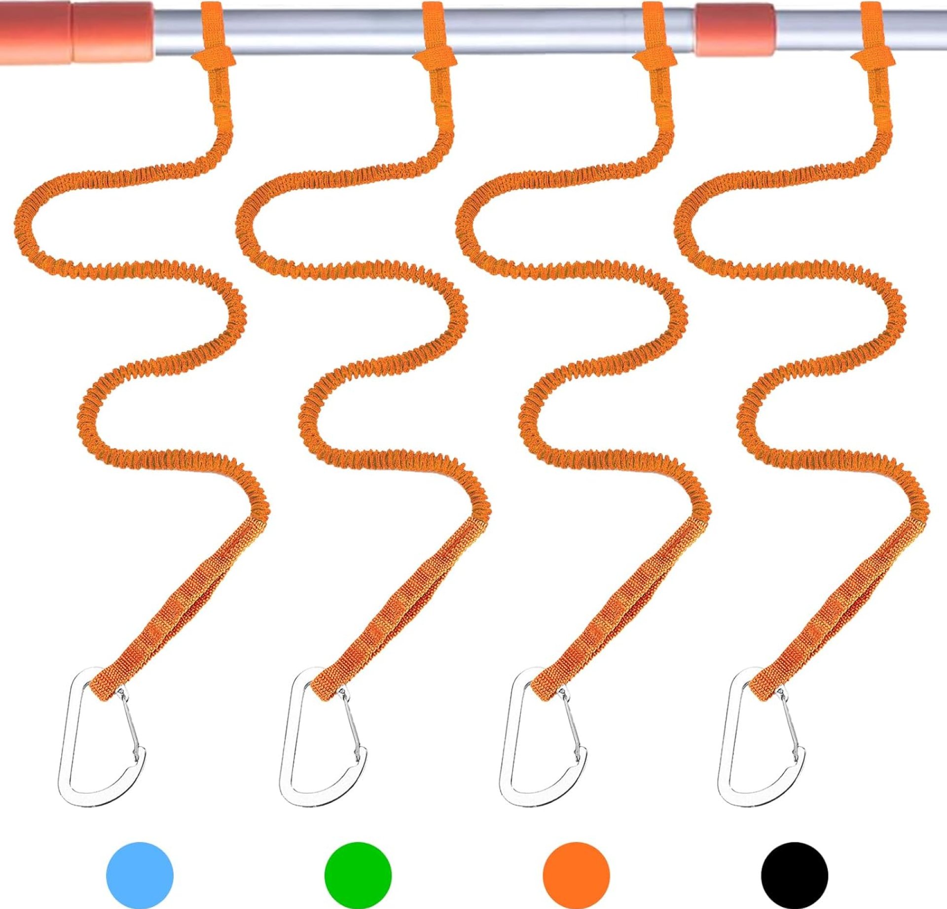 1/2/4 Pack Kayak Paddle Board Tether Leash Stretchable Strap Lanyard Rope, 3.3-7 Feet with Carabiner for SUP Kayaking Boating Canoeing Fishing Pole Rod or Other Gear 1/2/4 Pack Kayak Paddle Board Tether Leash Stretchable Strap Lanyard Rope, 3.3-7 Feet with Carabiner for SUP Kayaking Boating Canoeing Fishing Pole Rod or Other Gear
