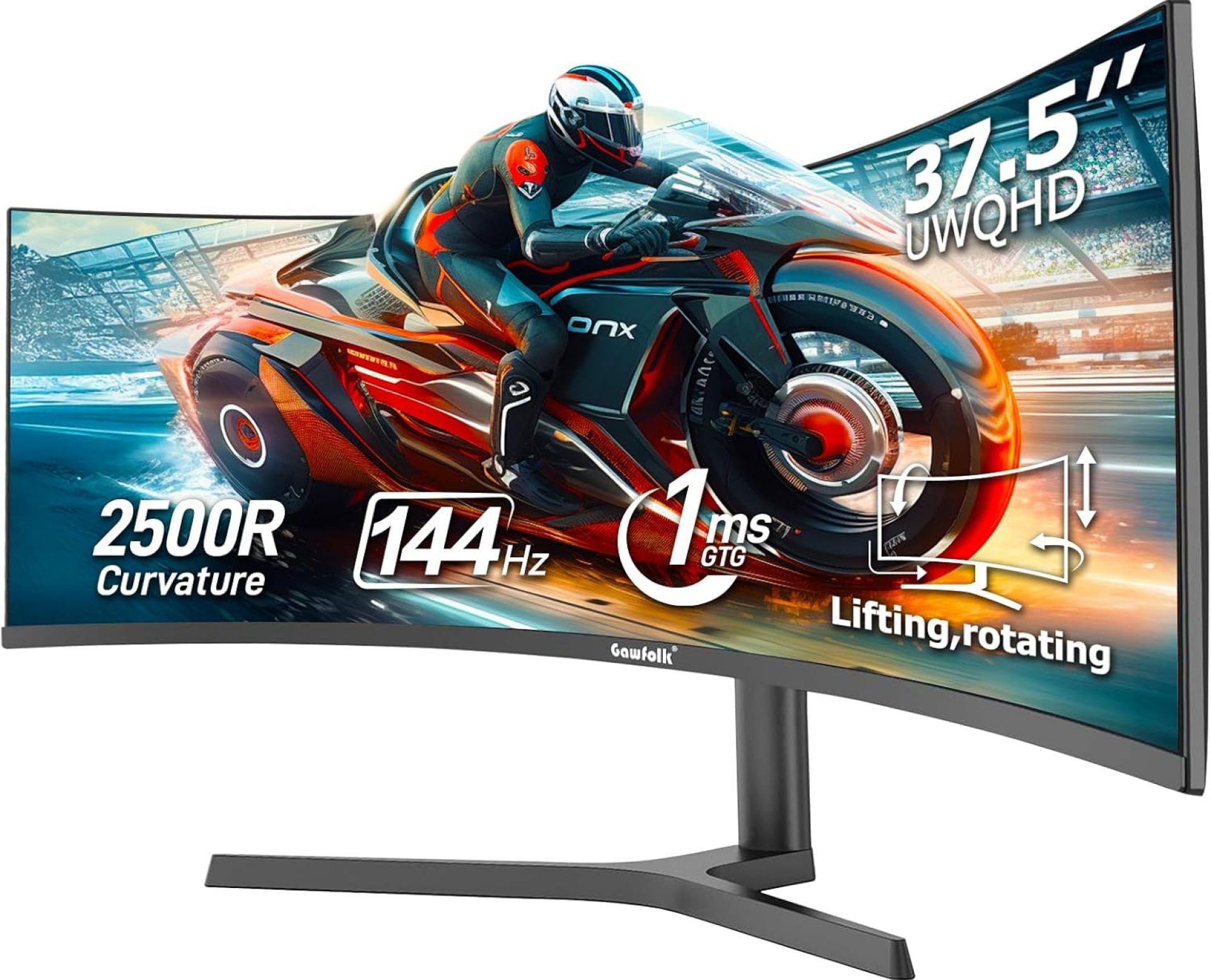 37.5 Inch Gaming Monitor 3840 * 1600p 144Hz PC Monitor with AMD FreeSync, Flicker-Free, 2X HDMI 2.0, DP 1.4, Ultra-Thin Frameless Screen 37.5 Inch Gaming Monitor 3840 * 1600p 144Hz PC Monitor with AMD FreeSync, Flicker-Free, 2X HDMI 2.0, DP 1.4, Ultra-Thin Frameless Screen