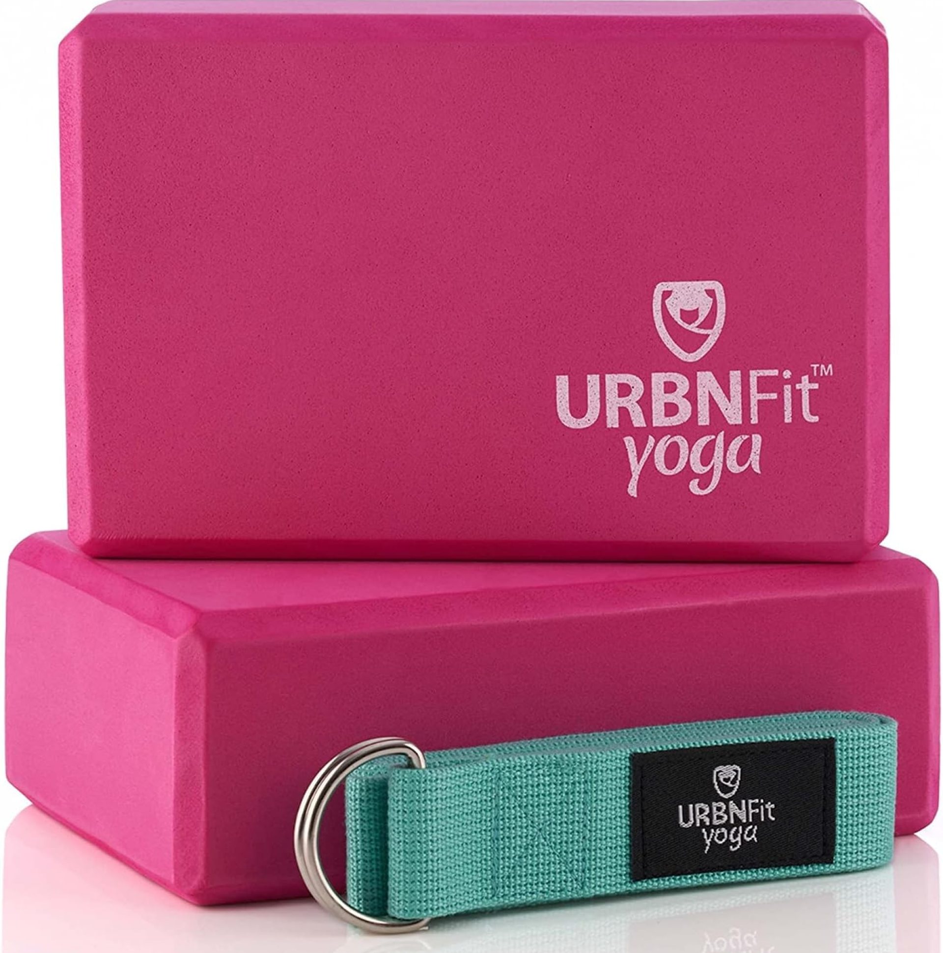 URBNFit Yoga Blocks 2 Pack – Sturdy Foam Yoga Block Set with Strap for Exercise, Pilates Workout, Stretching, Meditation, Stability – High Density Non Slip Brick, Fitness Accessories URBNFit Yoga Blocks 2 Pack – Sturdy Foam Yoga Block Set with Strap for Exercise, Pilates Workout, Stretching, Meditation, Stability – High Density Non Slip Brick, Fitness Accessories