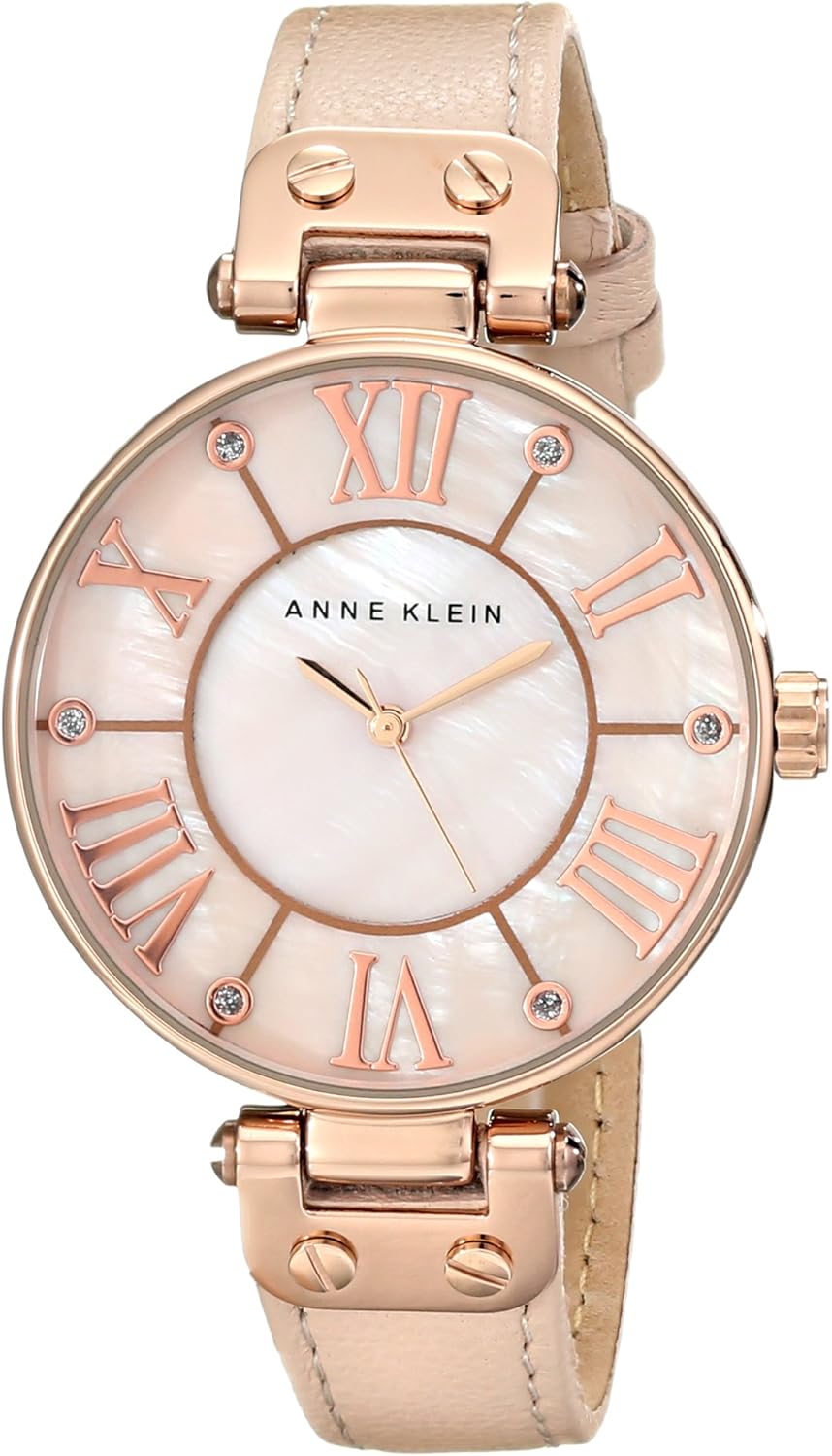 Anne Klein Women’s 10/9918RGLP Rose Gold-Tone Watch with Leather Band Anne Klein Women’s 10/9918RGLP Rose Gold-Tone Watch with Leather Band