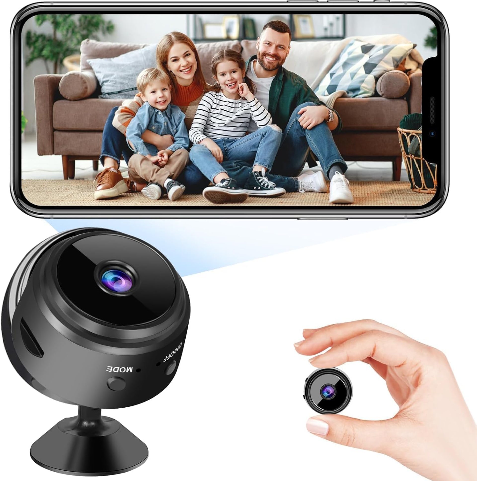 Hidden Camera,1080P Indoor,Mini Camera,WiFi Wireless – Nanny for Pet/Baby – Live Video Recorder with Night Vision and Full HD Surveillance Hidden Camera,1080P Indoor,Mini Camera,WiFi Wireless – Nanny for Pet/Baby – Live Video Recorder with Night Vision and Full HD Surveillance