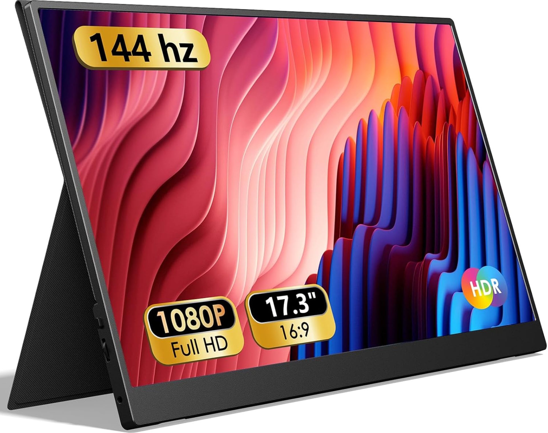 17.3″ Portable Monitor 1080P FHD 144Hz Narrow Edge Laptop Monitor USB C HDMI Gaming Computer IPS HDR Screen, Travel Monitor for PC Mac Phone Xbox PS5 Switch Laptop w/Smart Cover & Speakers 17.3″ Portable Monitor 1080P FHD 144Hz Narrow Edge Laptop Monitor USB C HDMI Gaming Computer IPS HDR Screen, Travel Monitor for PC Mac Phone Xbox PS5 Switch Laptop w/Smart Cover & Speakers