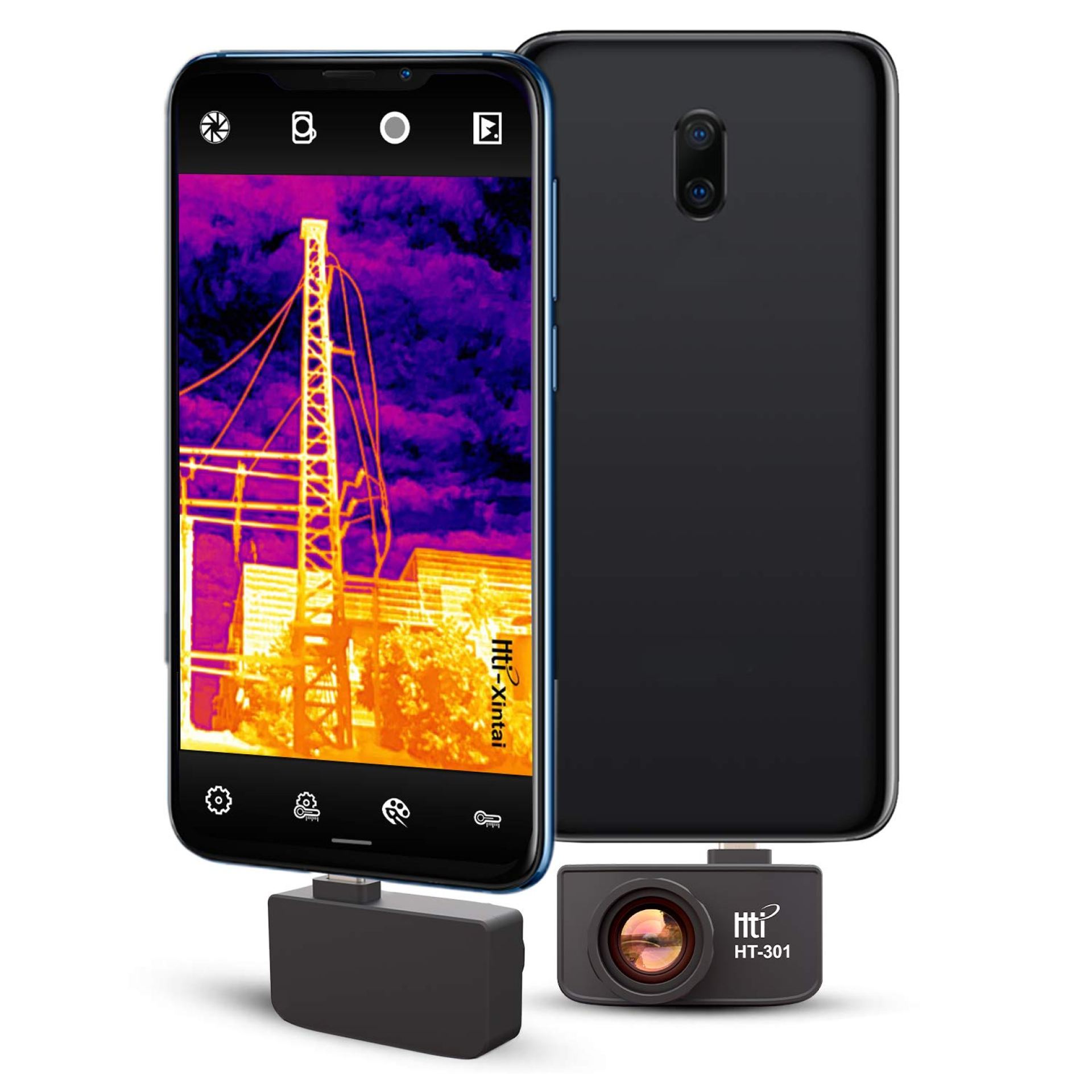 384 x 288 IR Resolution Infrared Thermal Imaging Camera for Android Smartphones, USB or Type-C with 25 HZ, Hti-Xintai Thermal Imaging Camera 384 x 288 IR Resolution Infrared Thermal Imaging Camera for Android Smartphones, USB or Type-C with 25 HZ, Hti-Xintai Thermal Imaging Camera