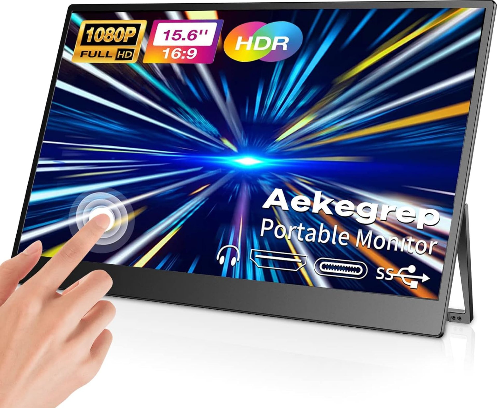 15.6″ Touch Screen Portable Monitor,Touch Screen Monitor FHD 1080P USB C HDMI IPS External Touchscreen Monitor Display Screen for Laptop PC Phone Mac Xbox PS5/PS4 Switch 15.6″ Touch Screen Portable Monitor,Touch Screen Monitor FHD 1080P USB C HDMI IPS External Touchscreen Monitor Display Screen for Laptop PC Phone Mac Xbox PS5/PS4 Switch