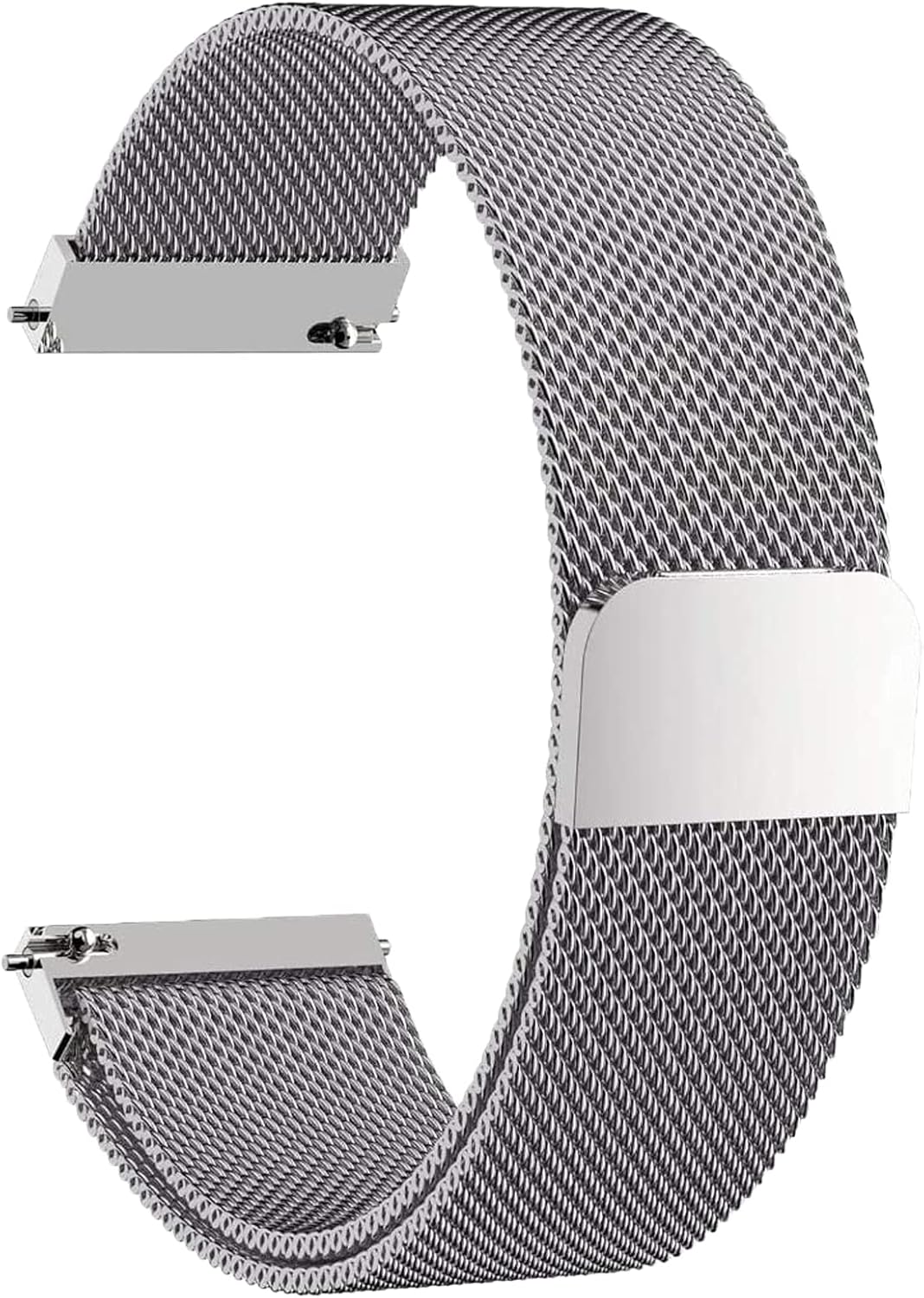 19mm Mesh Loop Bands Compatible with ID205L Veryfitpro Smart Watch and ID205 ID205G ID205U ID205S ID215G, No Buckle Design, Magnetic Adjustable Stainless Steel Replacement Straps for Women Men, Silver 19mm Mesh Loop Bands Compatible with ID205L Veryfitpro Smart Watch and ID205 ID205G ID205U ID205S ID215G, No Buckle Design, Magnetic Adjustable Stainless Steel Replacement Straps for Women Men, Silver