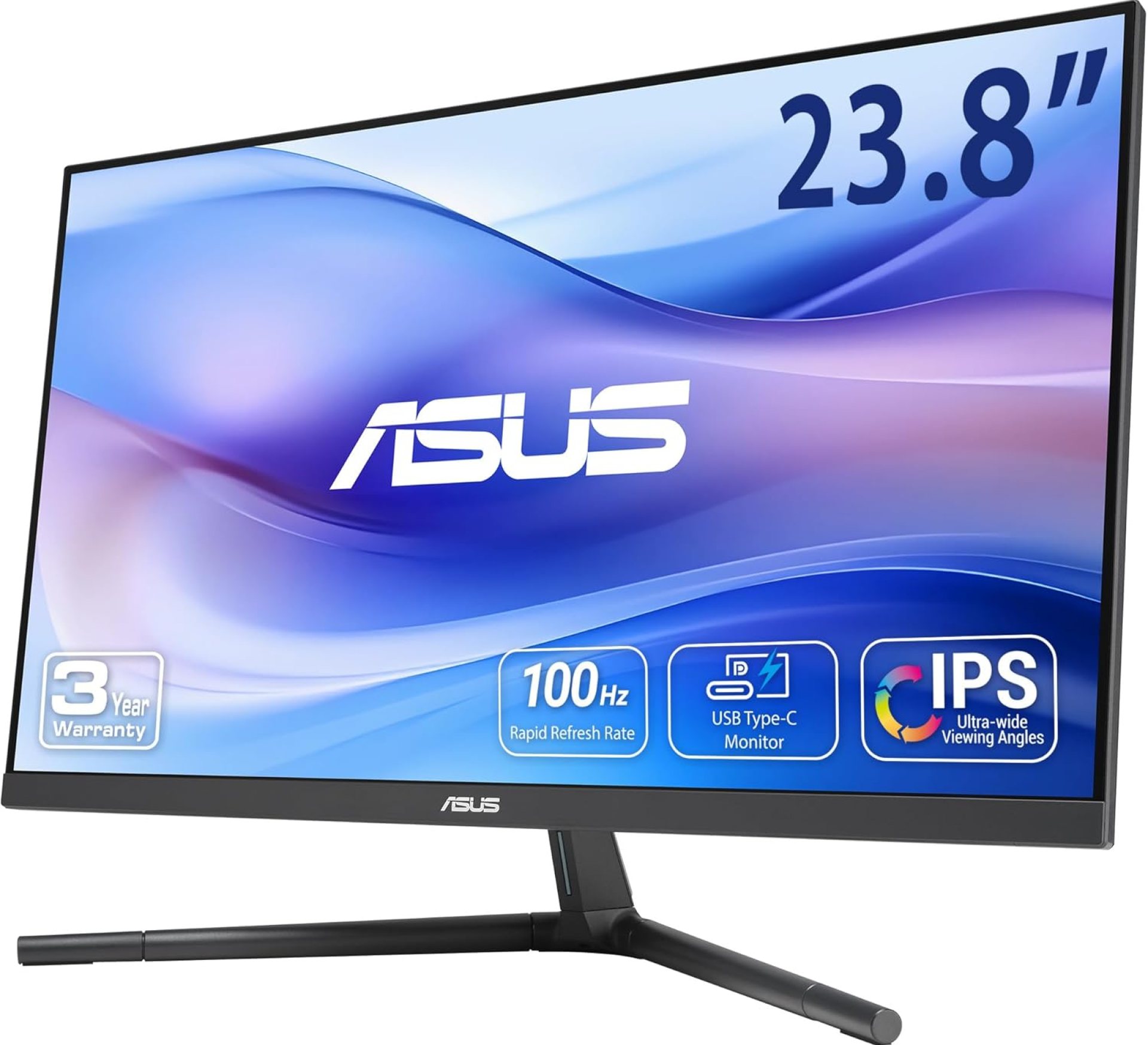 ASUS 24” 1080P Eye Care Monitor (VU249CFE-B) – Full HD, IPS, 100Hz, Adaptive-Sync, USB-C, Ambient Light Sensor, Height Adjustable, Cable Clip, EyeCare+ Technology, 3 Year Warranty, Quiet Blue Color ASUS 24” 1080P Eye Care Monitor (VU249CFE-B) – Full HD, IPS, 100Hz, Adaptive-Sync, USB-C, Ambient Light Sensor, Height Adjustable, Cable Clip, EyeCare+ Technology, 3 Year Warranty, Quiet Blue Color