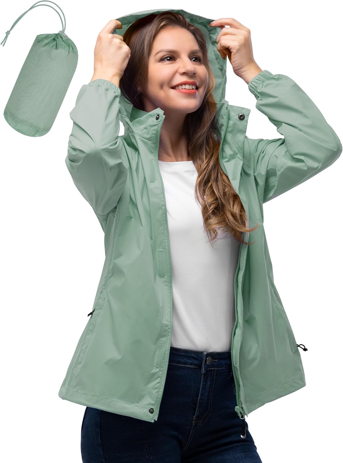 33,000ft Women’s Rain Jacket Waterproof Lightweight Packable Raincoat with Hood for Golf Hiking Travel Windbreaker 33,000ft Women’s Rain Jacket Waterproof Lightweight Packable Raincoat with Hood for Golf Hiking Travel Windbreaker